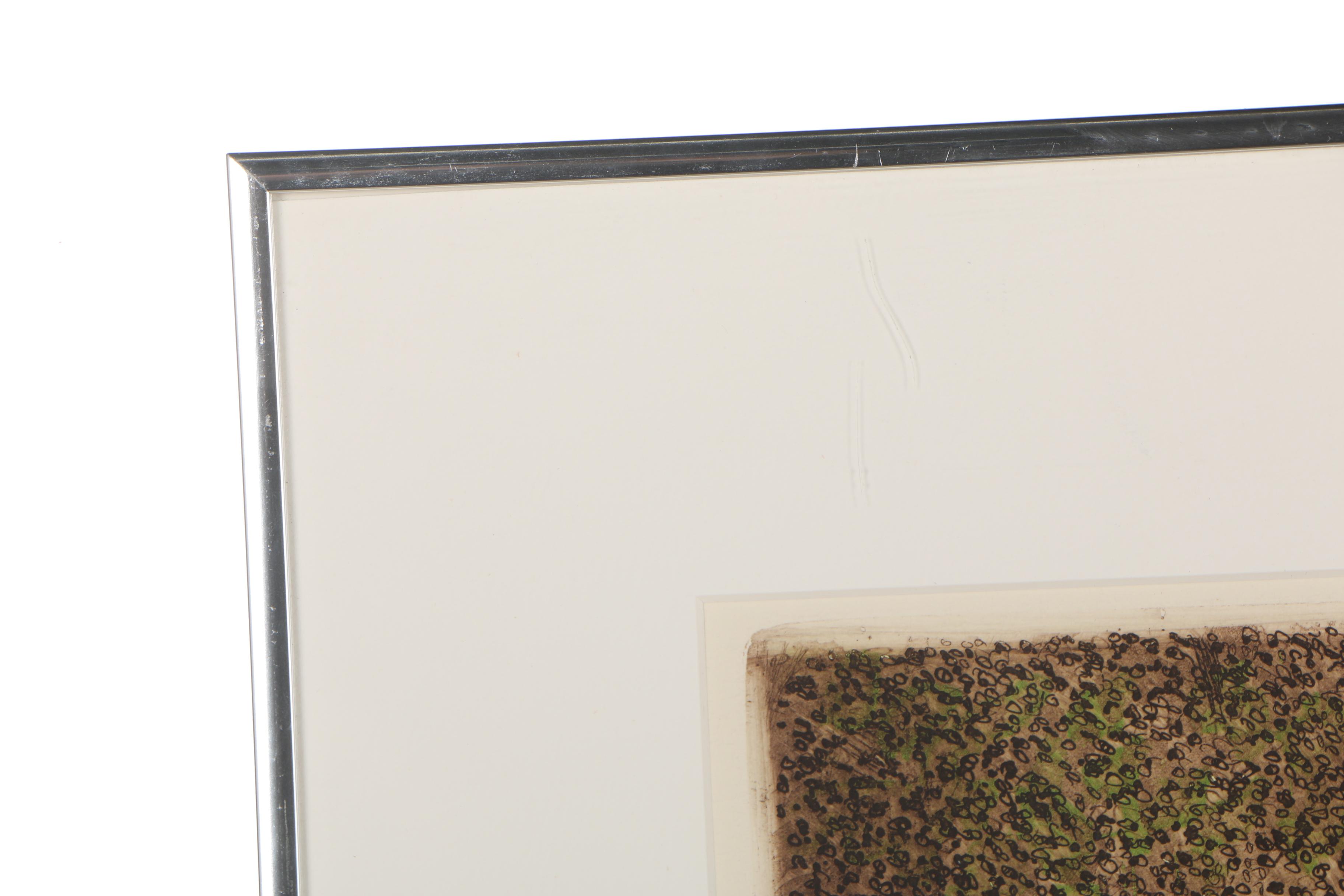 Robert Bero Etching "Woods View"