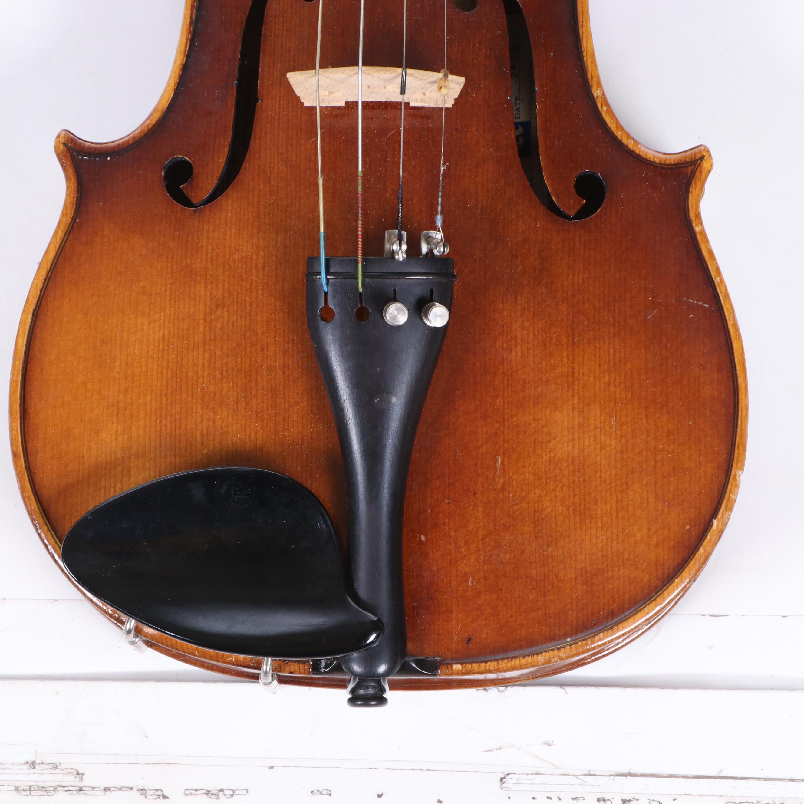 German E.R. Pfretzschner Mittenwald OBB Stradivarius Copy Violin, 1970s