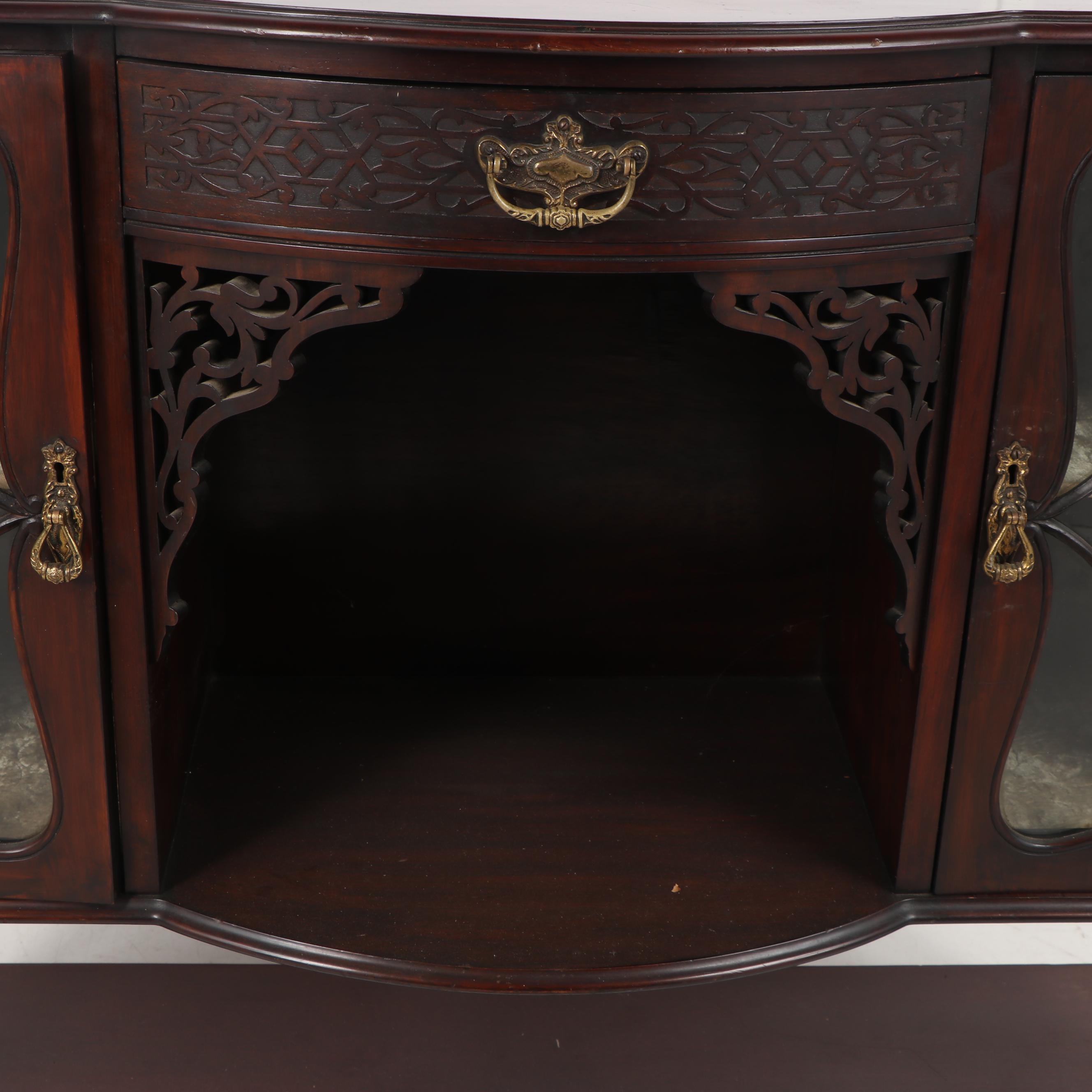 Mahogany Buffet with Mirrored Back, 19th/ 20th Century