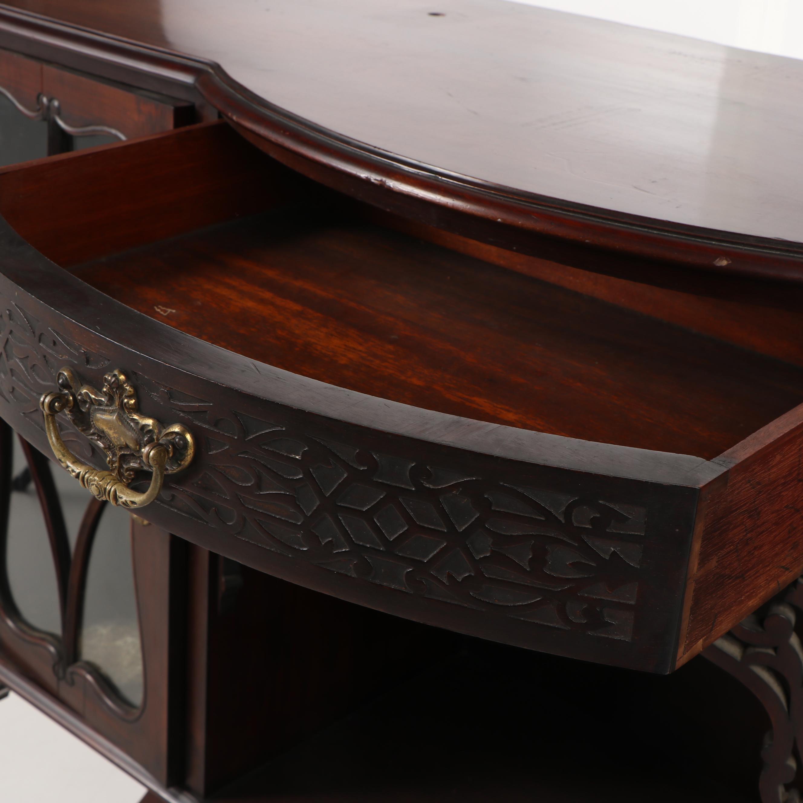 Mahogany Buffet with Mirrored Back, 19th/ 20th Century
