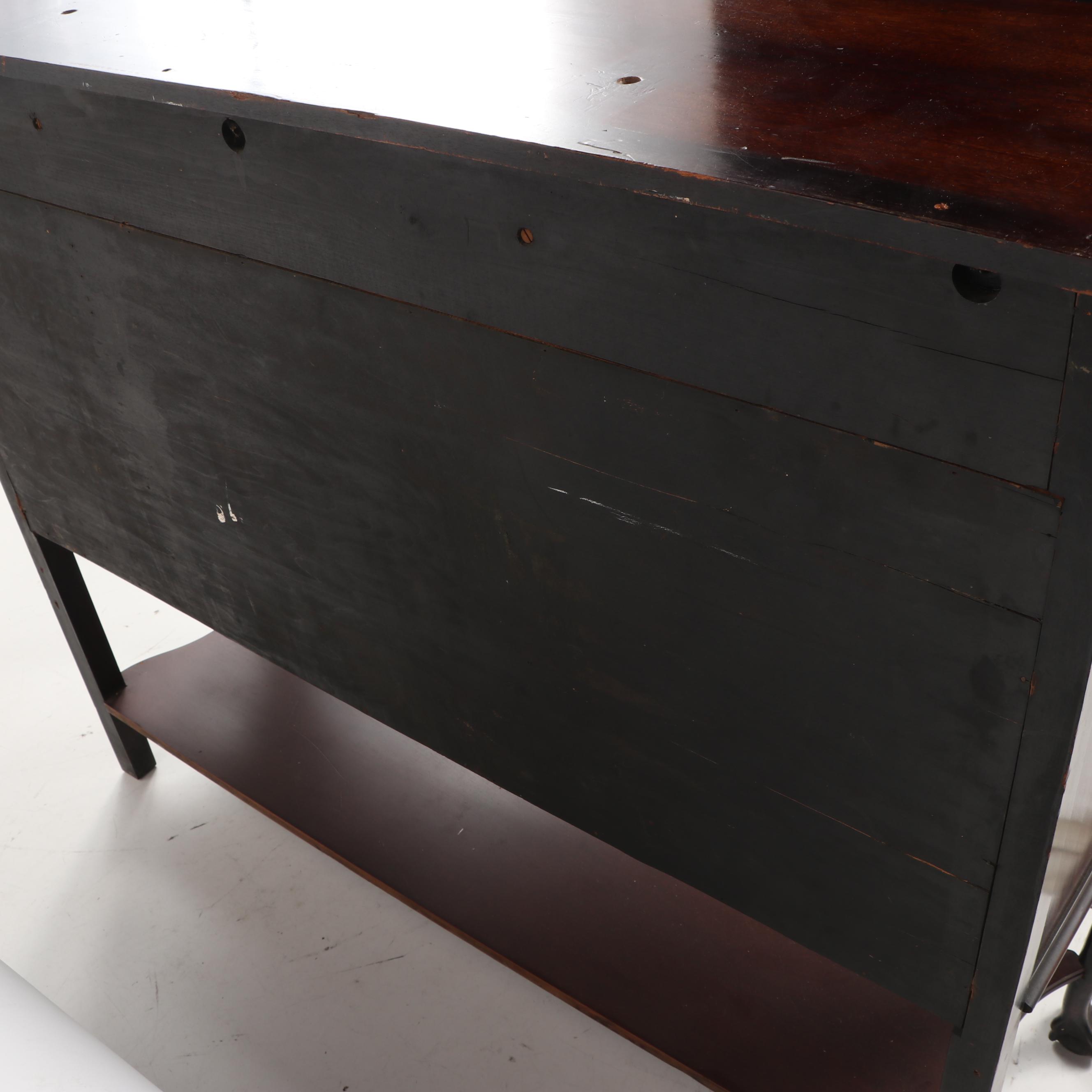 Mahogany Buffet with Mirrored Back, 19th/ 20th Century