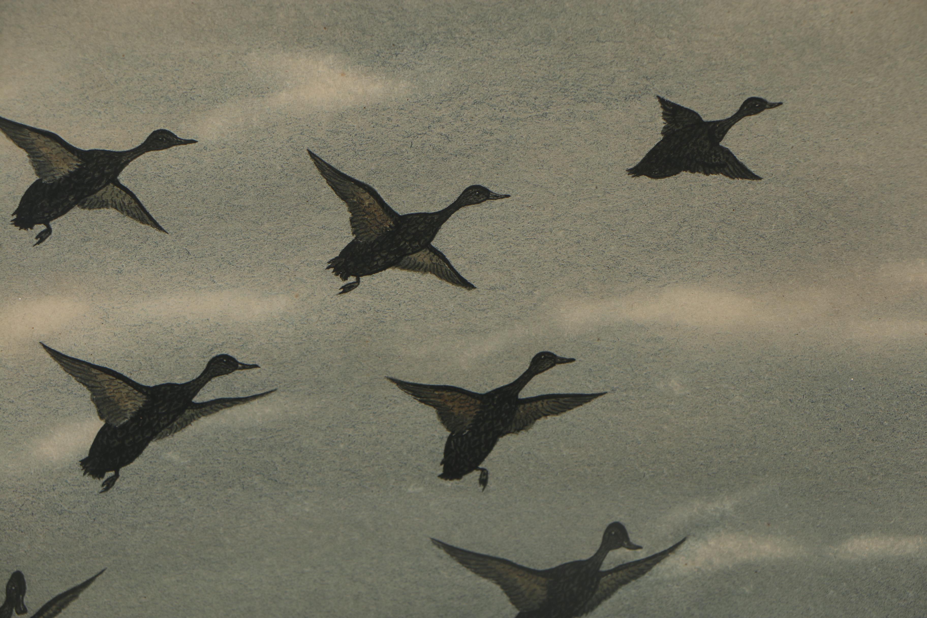 P. C. Wharton 1919 Gouache and Watercolor Painting