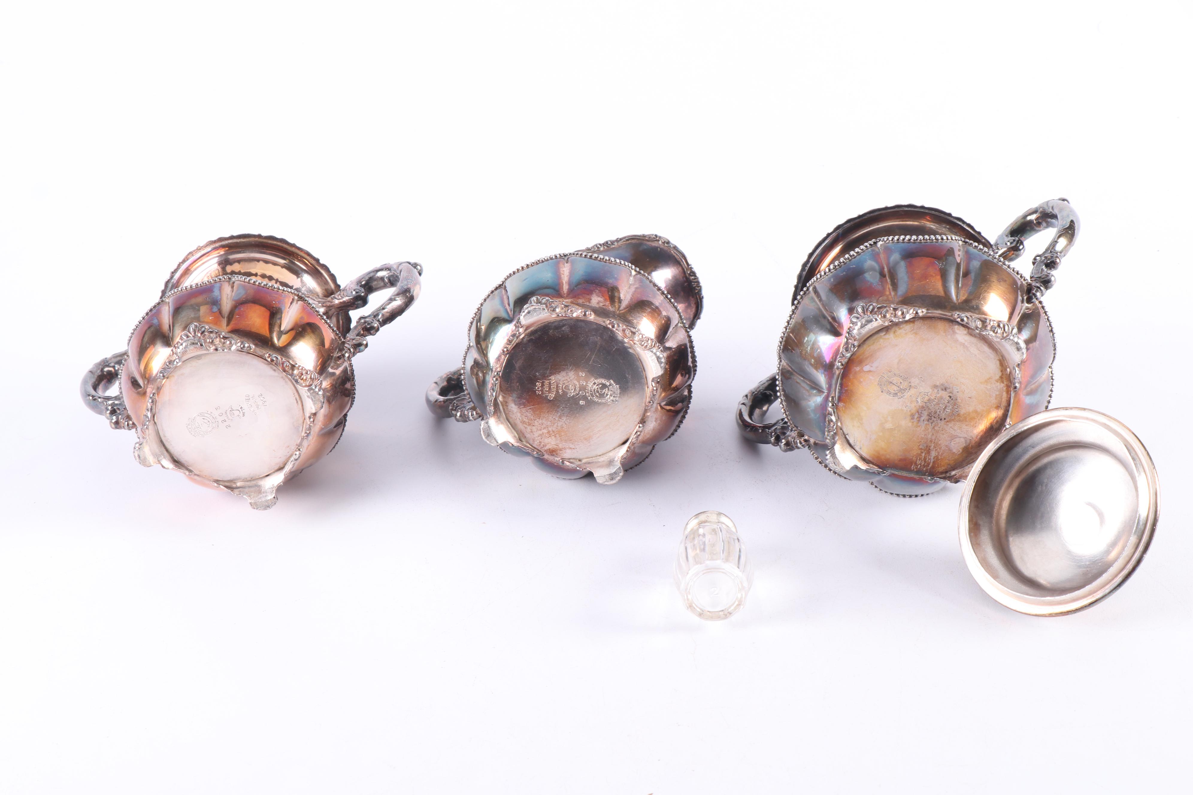 Homan Mfg. Co. Silver Plate Coffee Service Set, Early 20th Century