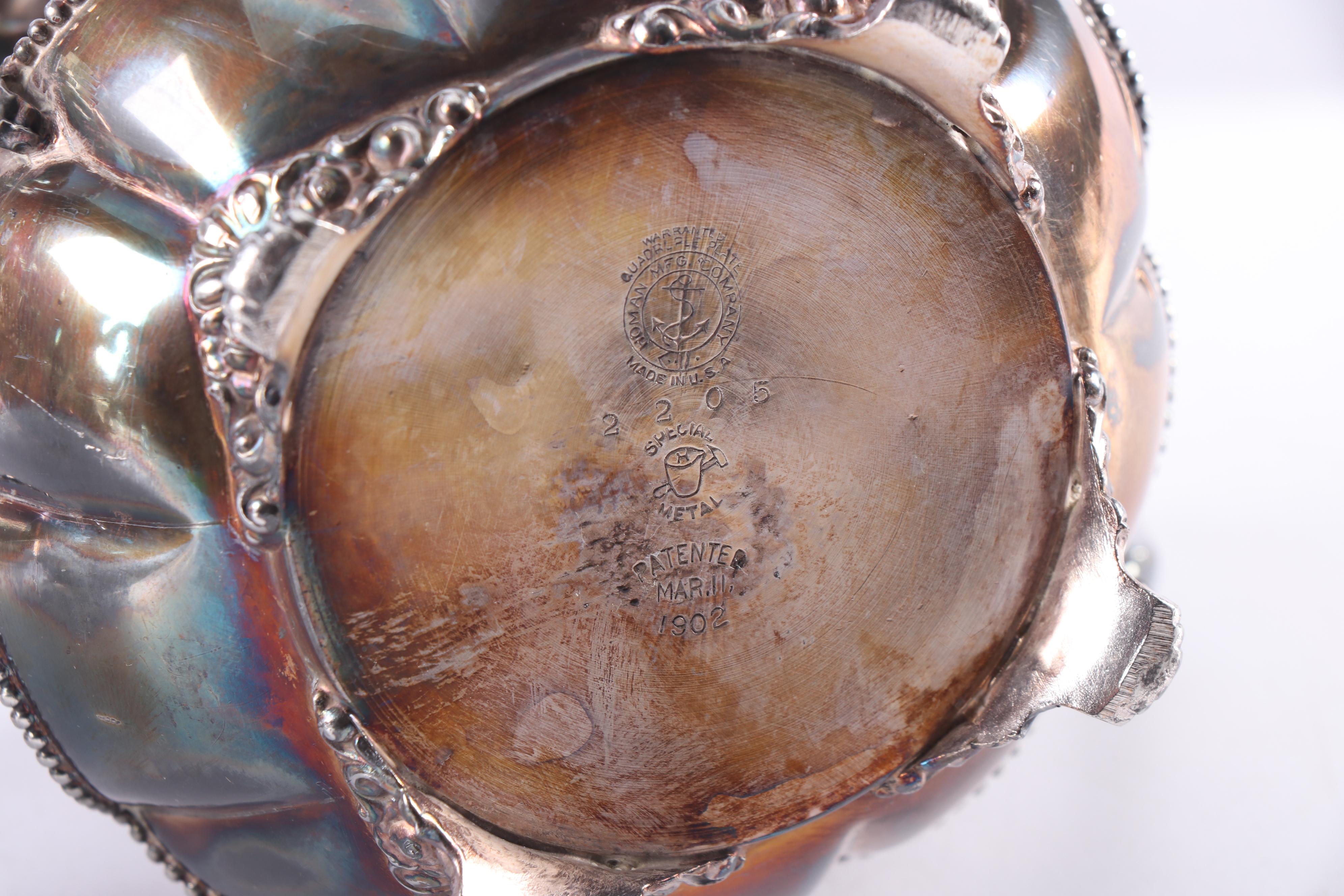 Homan Mfg. Co. Silver Plate Coffee Service Set, Early 20th Century