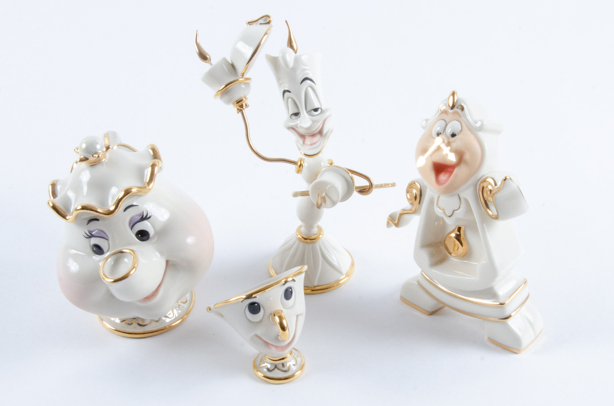 Disney "Beauty and the Beast" Porcelain Figurines by Lenox