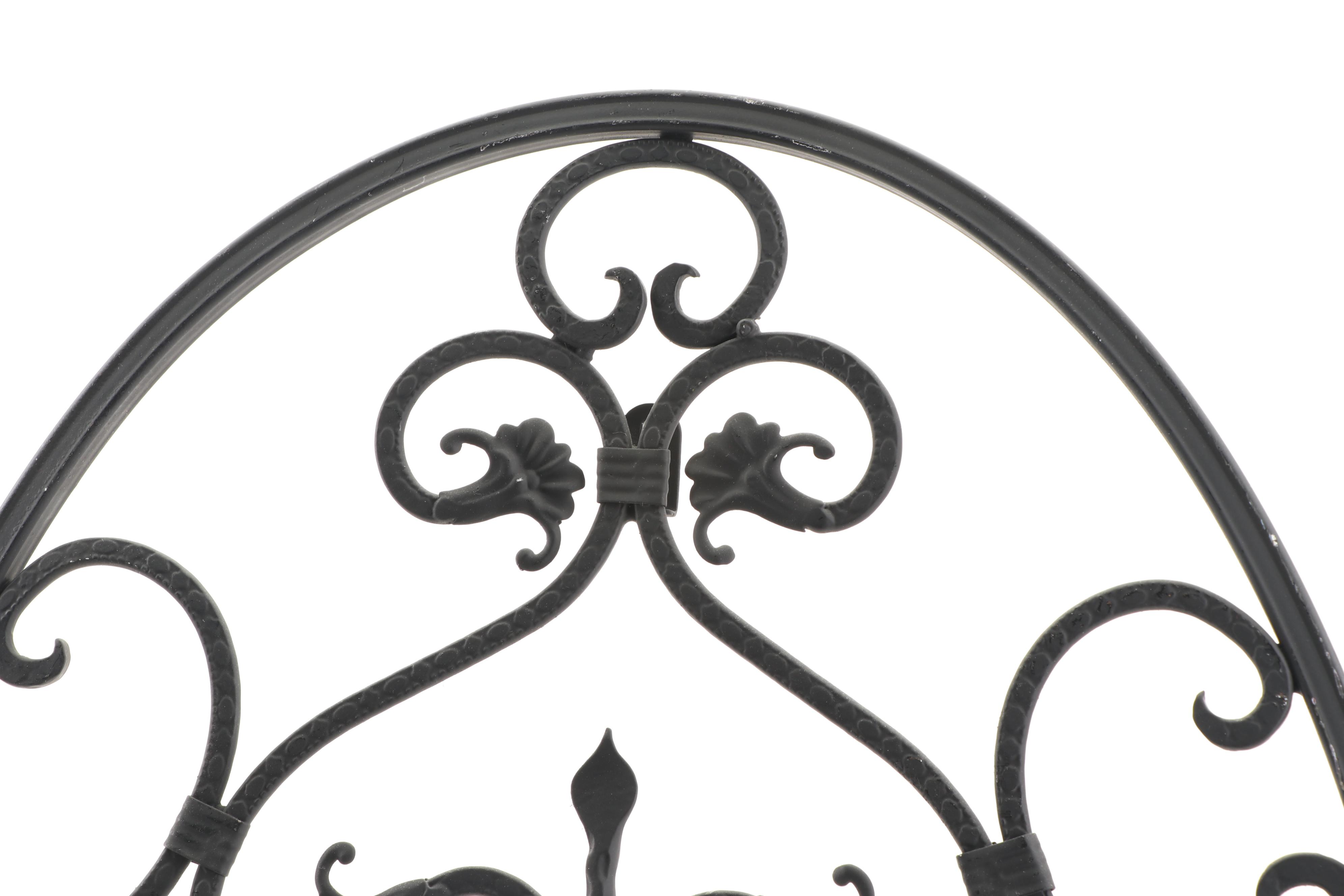 Scrollwork Metal Wall Hangings with Foliate Motifs EBTH