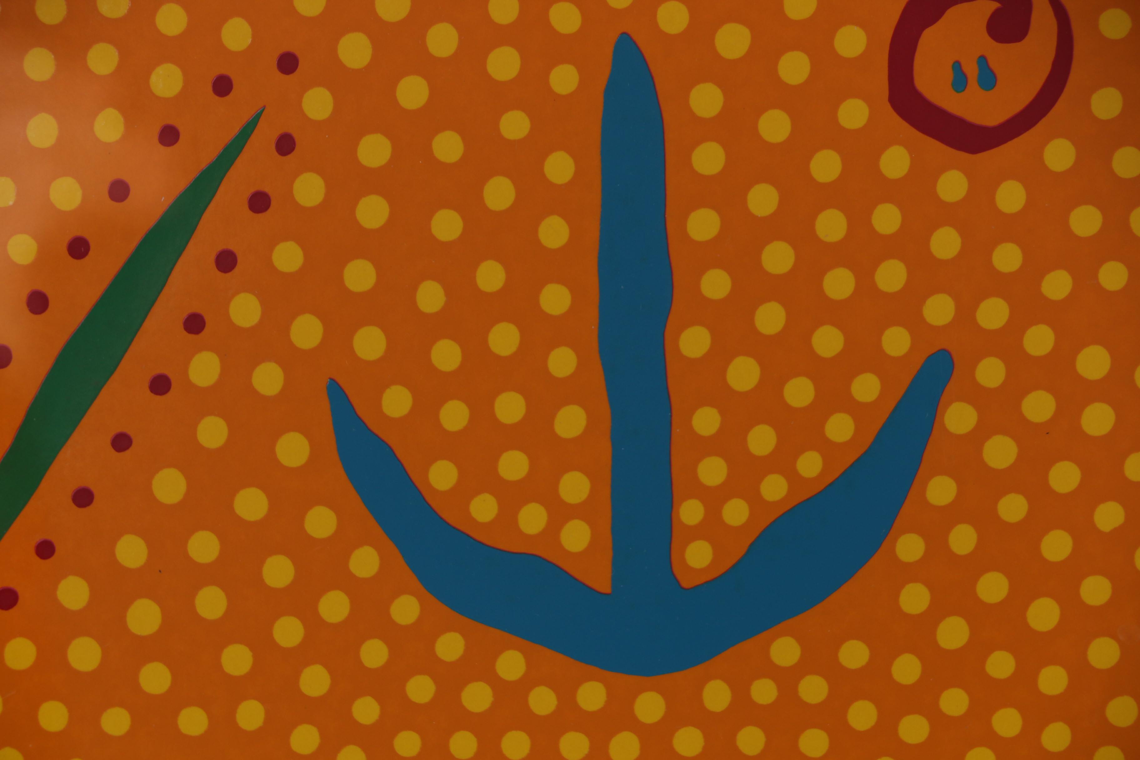 Lois Rheingold Serigraph "Decorative Yellow Plastic Dot Print"