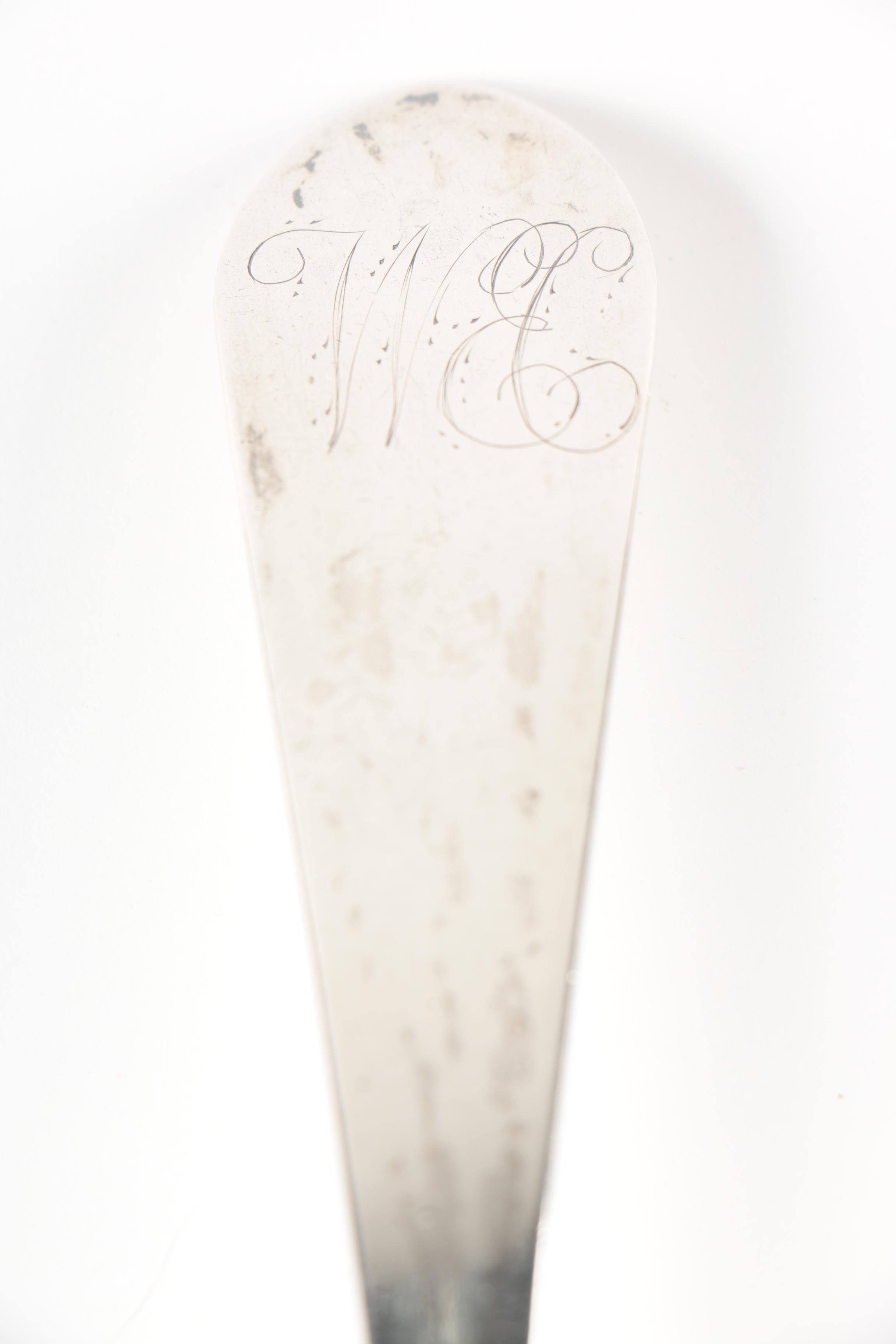 John Boburn American Coin Silver Tablespoon, Late 18th/ Early 19th Century