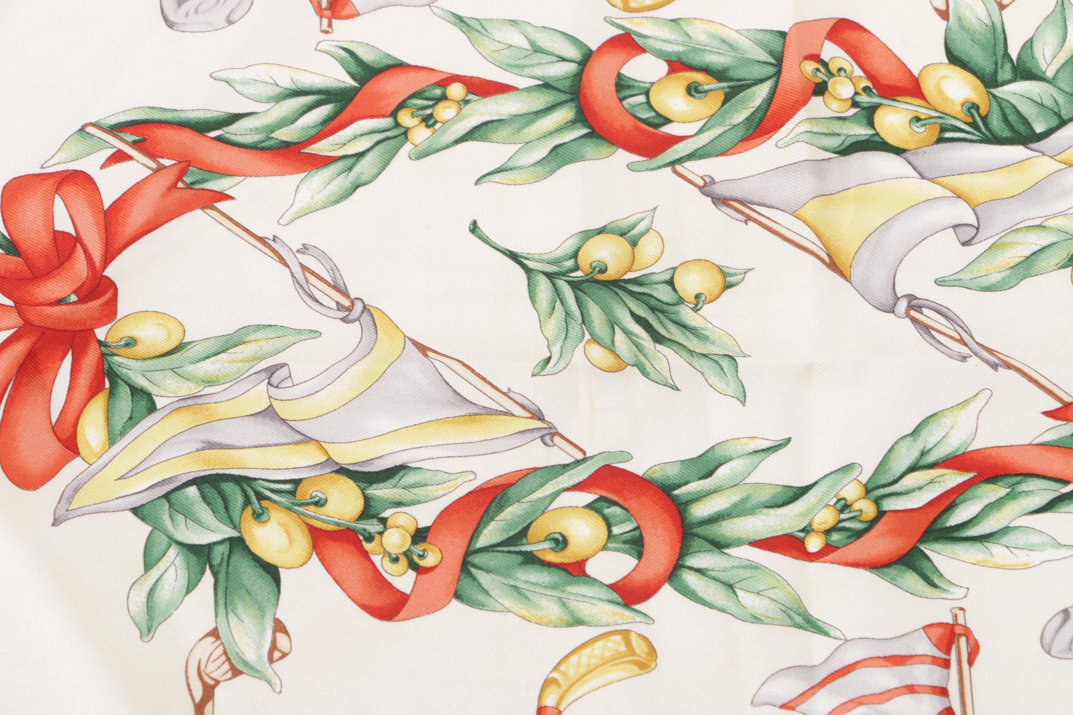 Salvatore Ferragamo Golf Print Silk Scarf