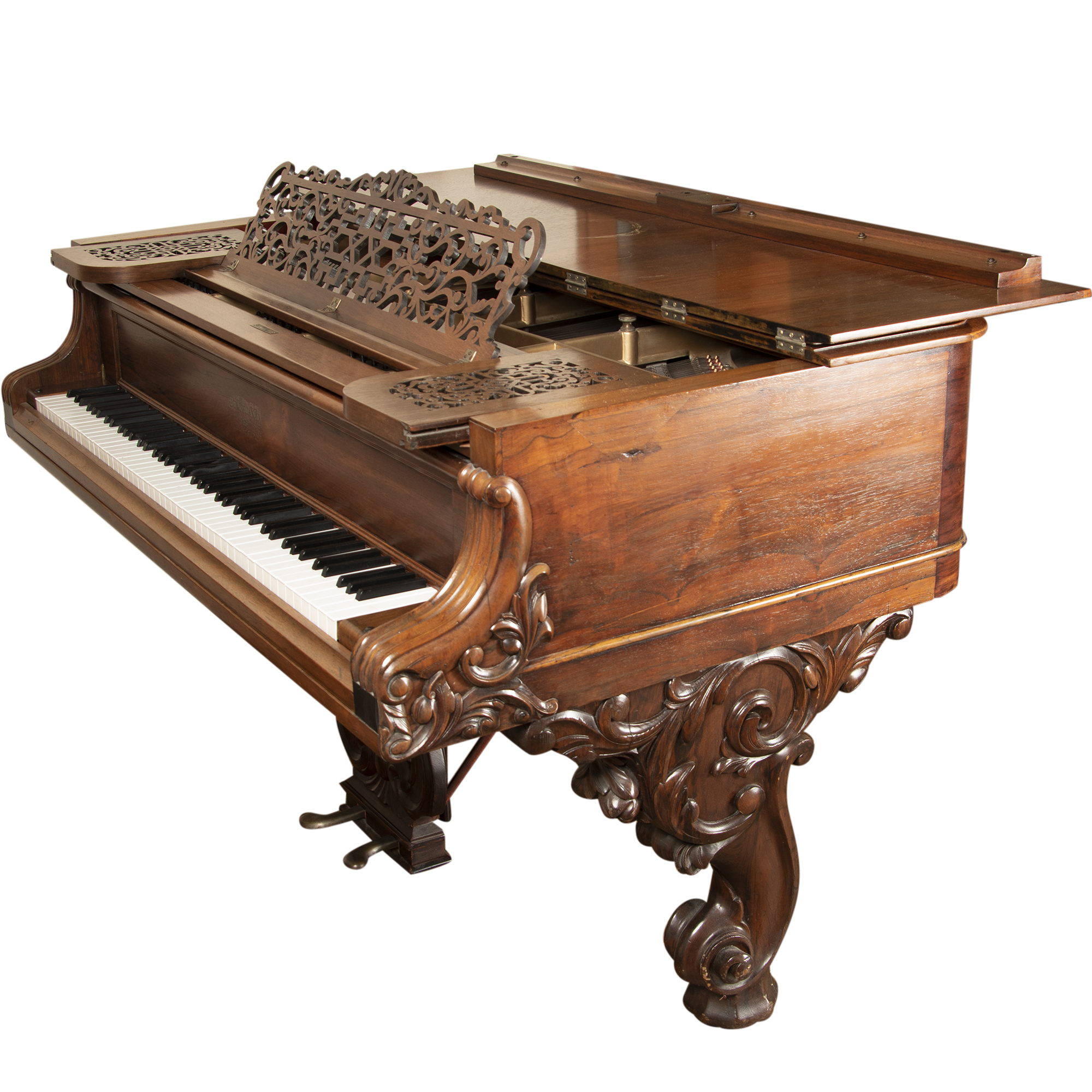 Wm. Knabe & Co. Grand Piano with Molded and Carved Detailing, Circa 1880