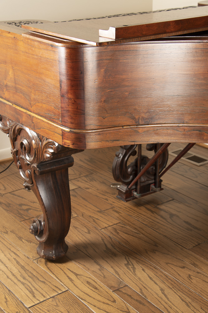Wm. Knabe & Co. Grand Piano with Molded and Carved Detailing, Circa 1880