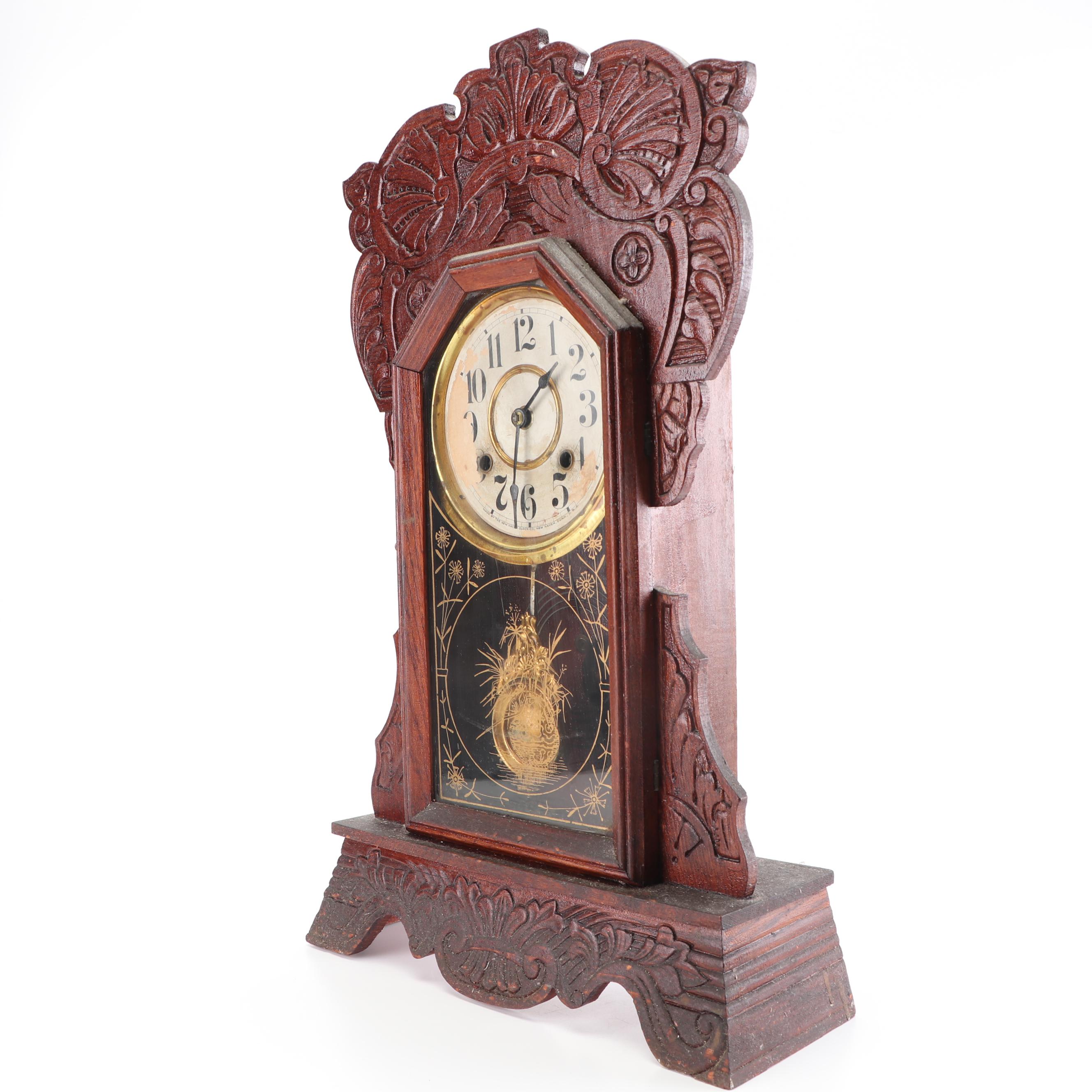 New Haven Gingerbread Mantel Clock, Early 20th Century