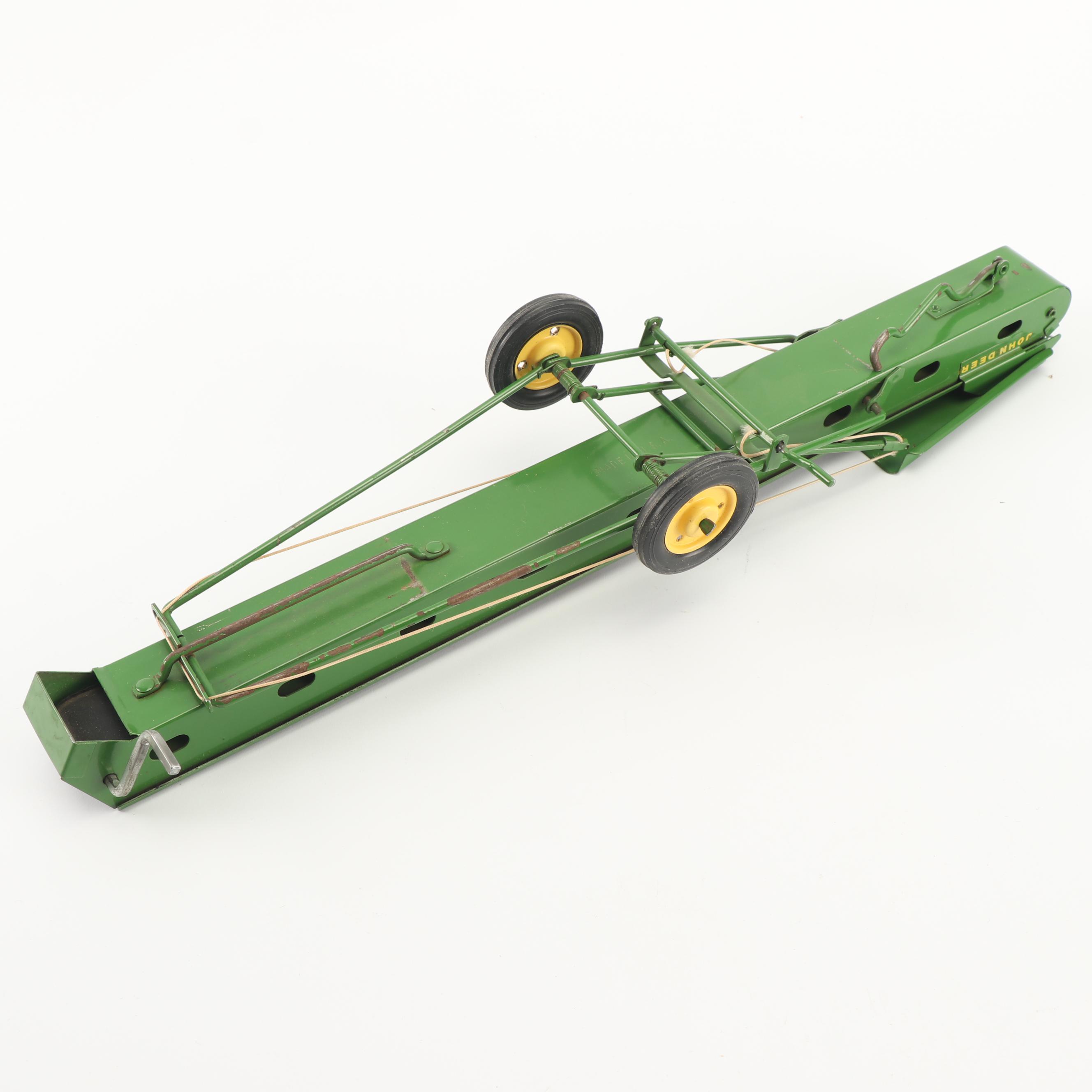 John Deere Die-Cast Grain Drill and Portable Hay Elevator, c. 1960s