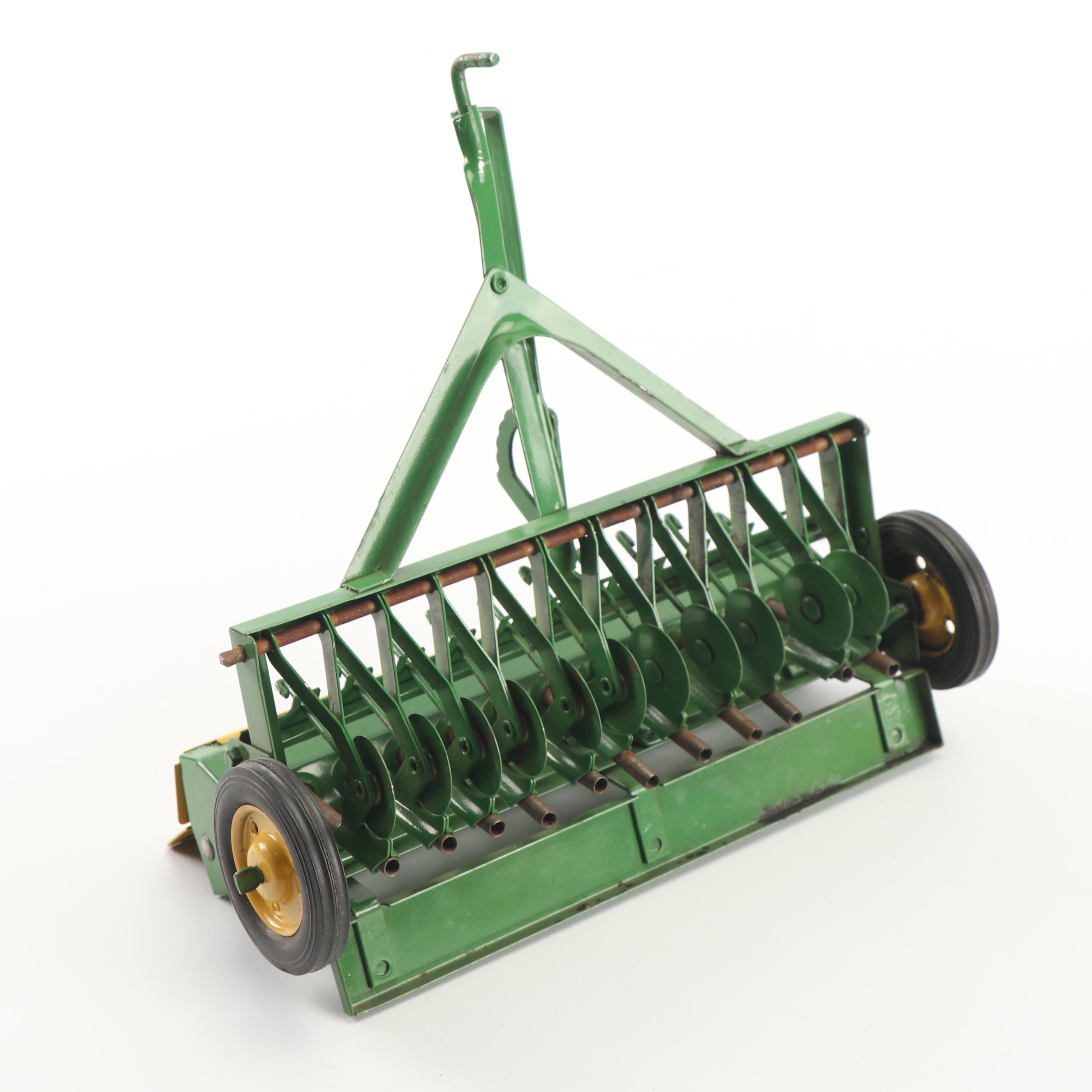 John Deere Die-Cast Grain Drill and Portable Hay Elevator, c. 1960s