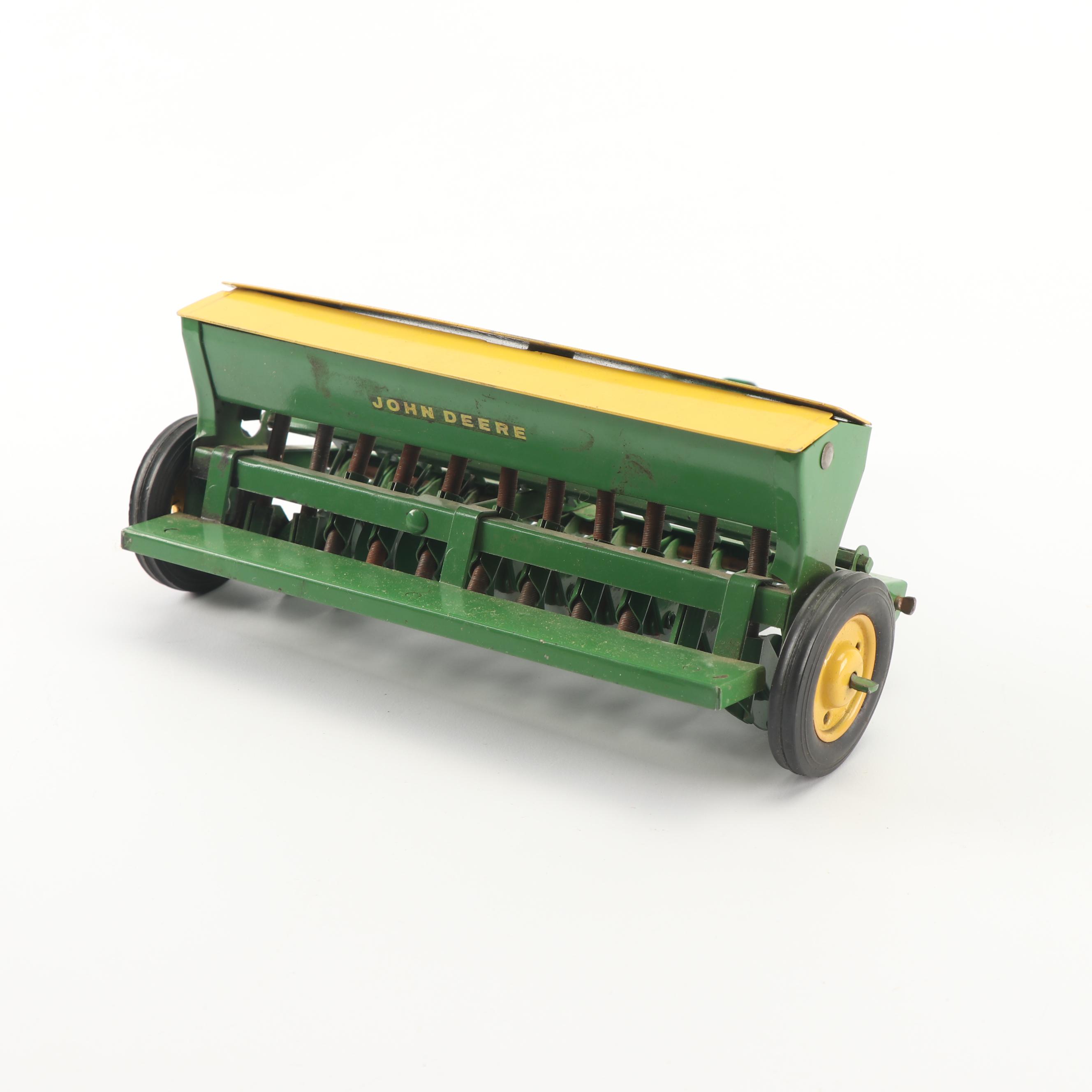 John Deere Die-Cast Grain Drill and Portable Hay Elevator, c. 1960s