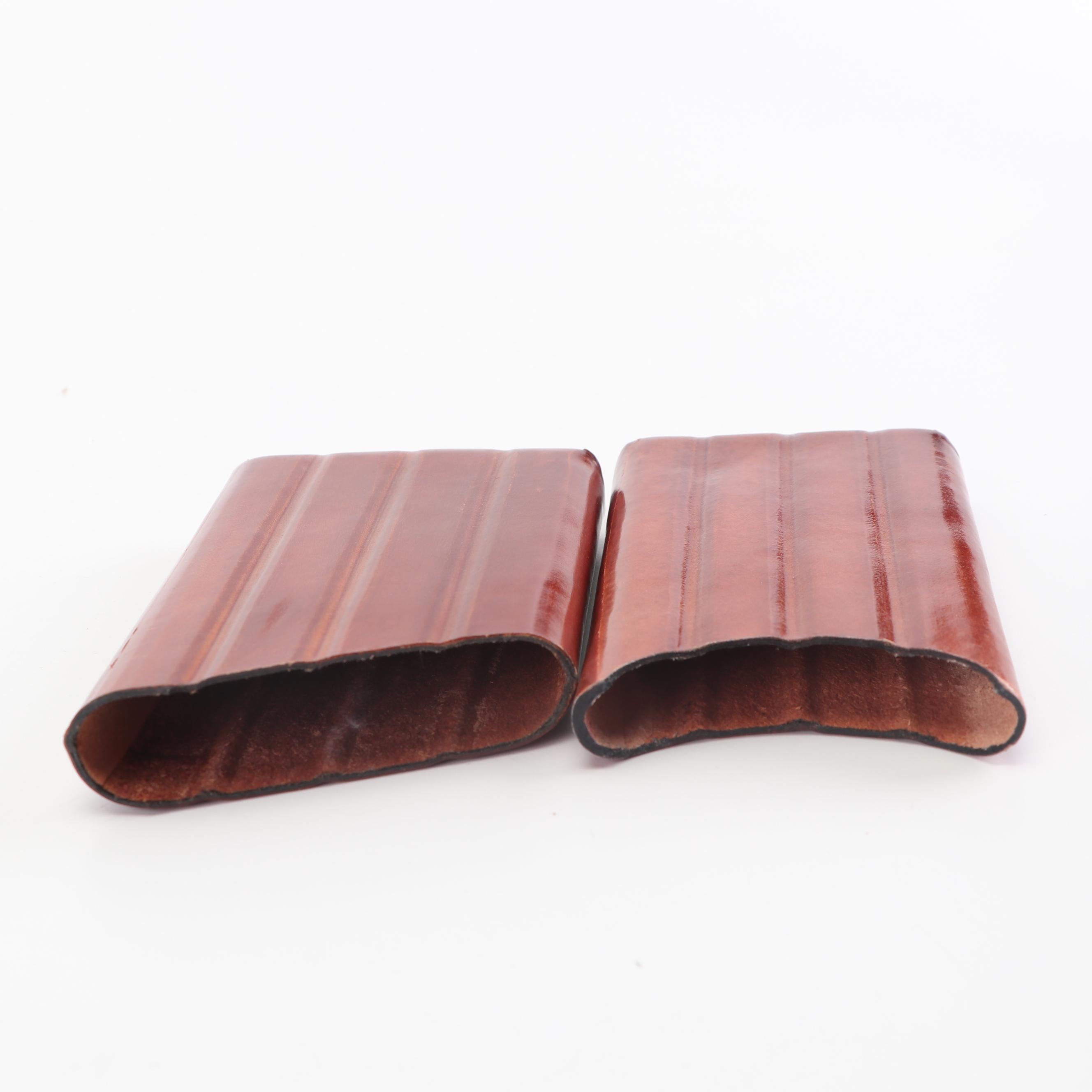 Leather Cigar Case with Bey-Berk Marble Ashtray