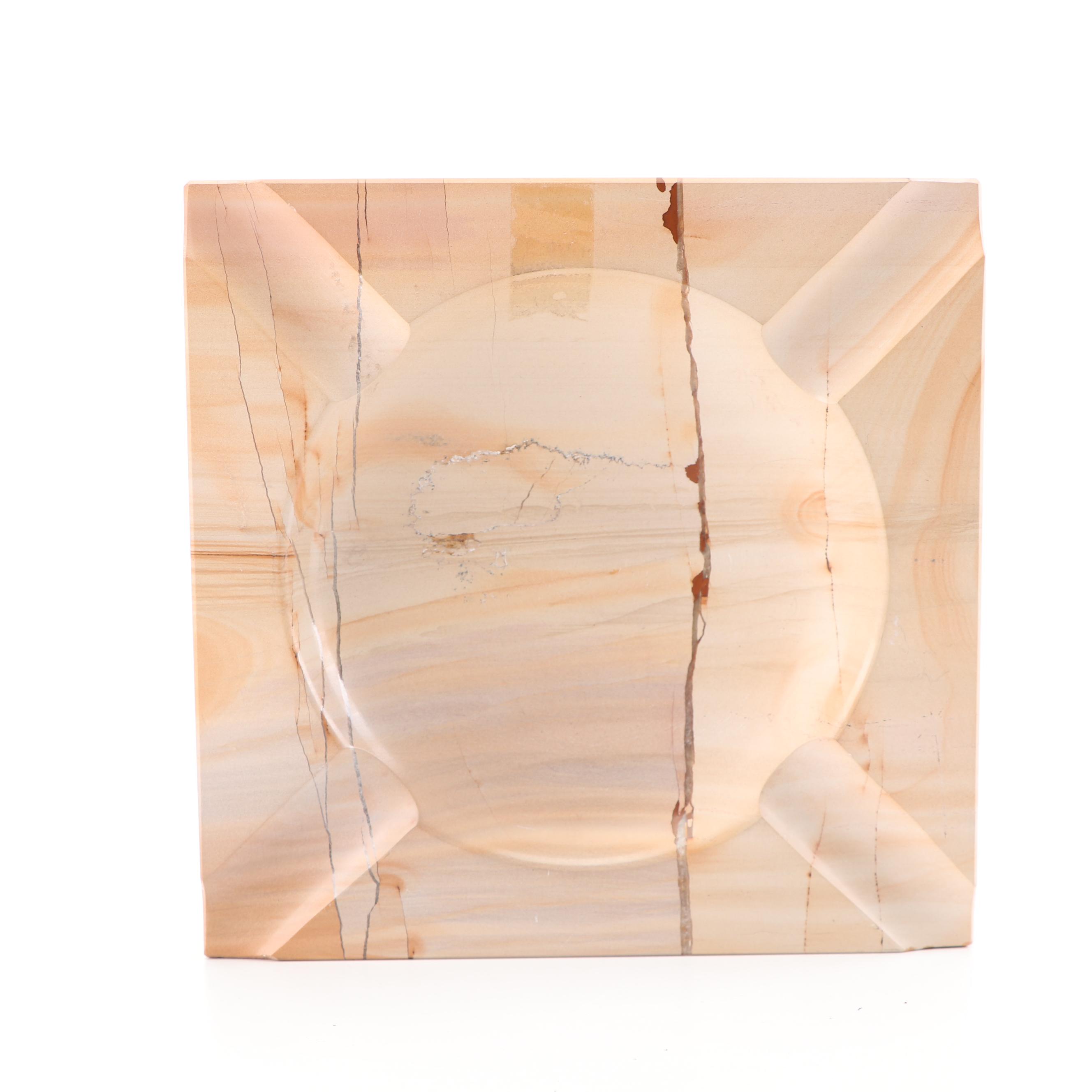 Leather Cigar Case with Bey-Berk Marble Ashtray