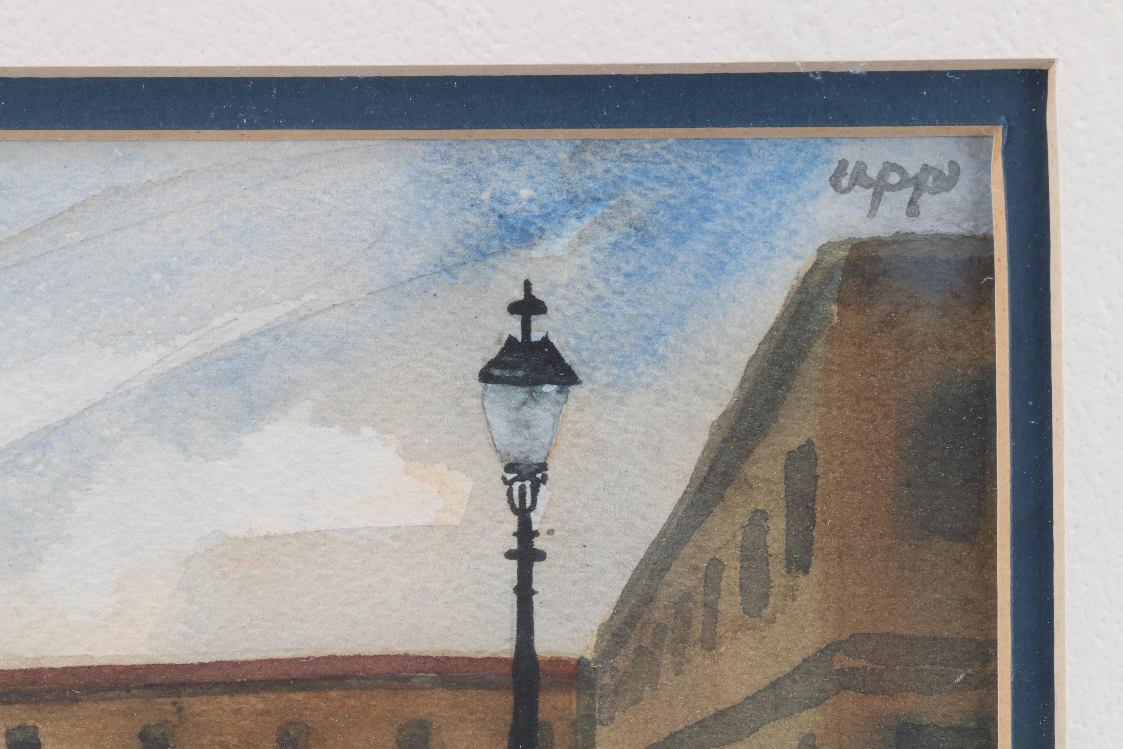 Jan Upp 1977 Watercolor Painting "Ponte Vecchio, Firenze, Italy"