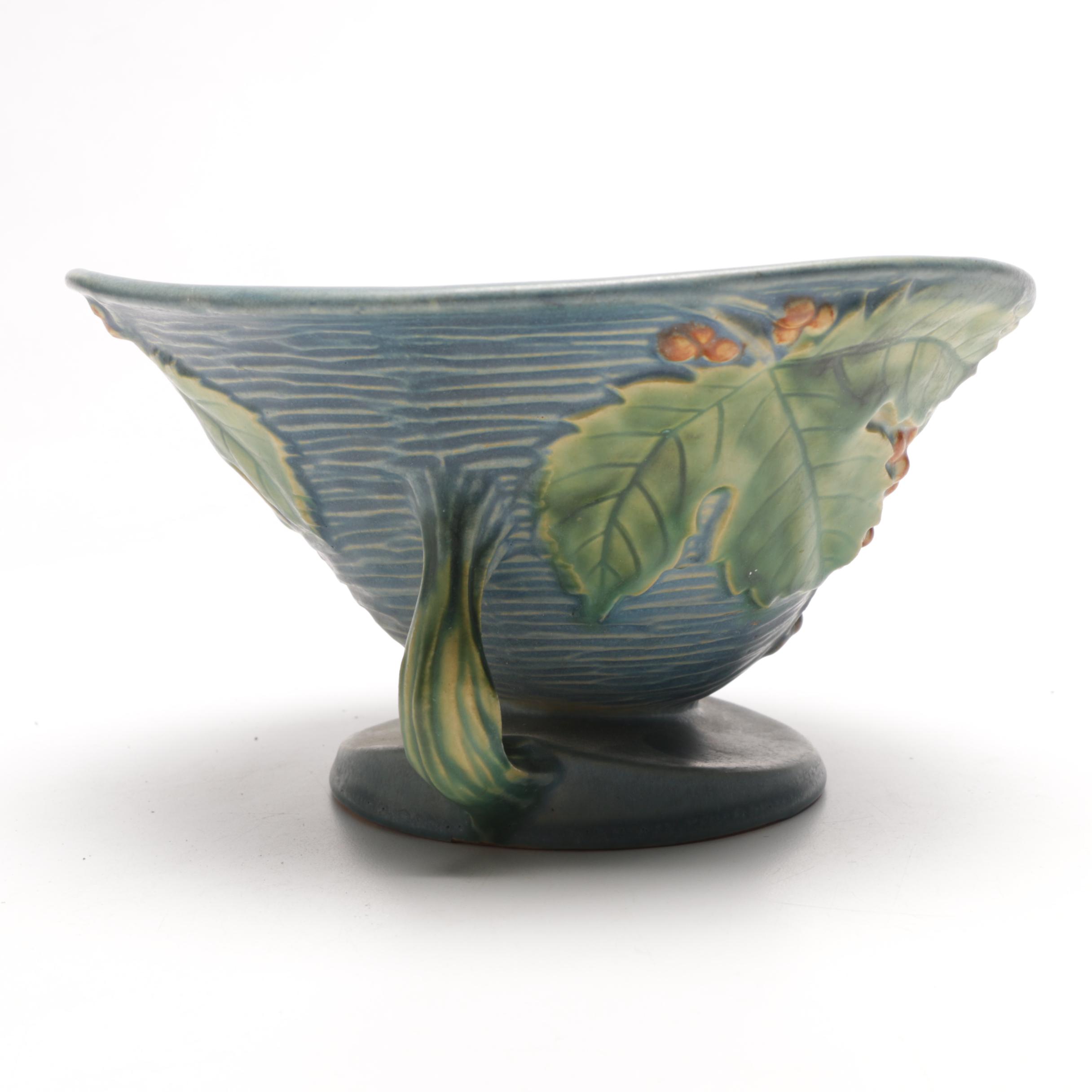 Roseville Pottery "Bushberry" Cornucopia Flower Frog