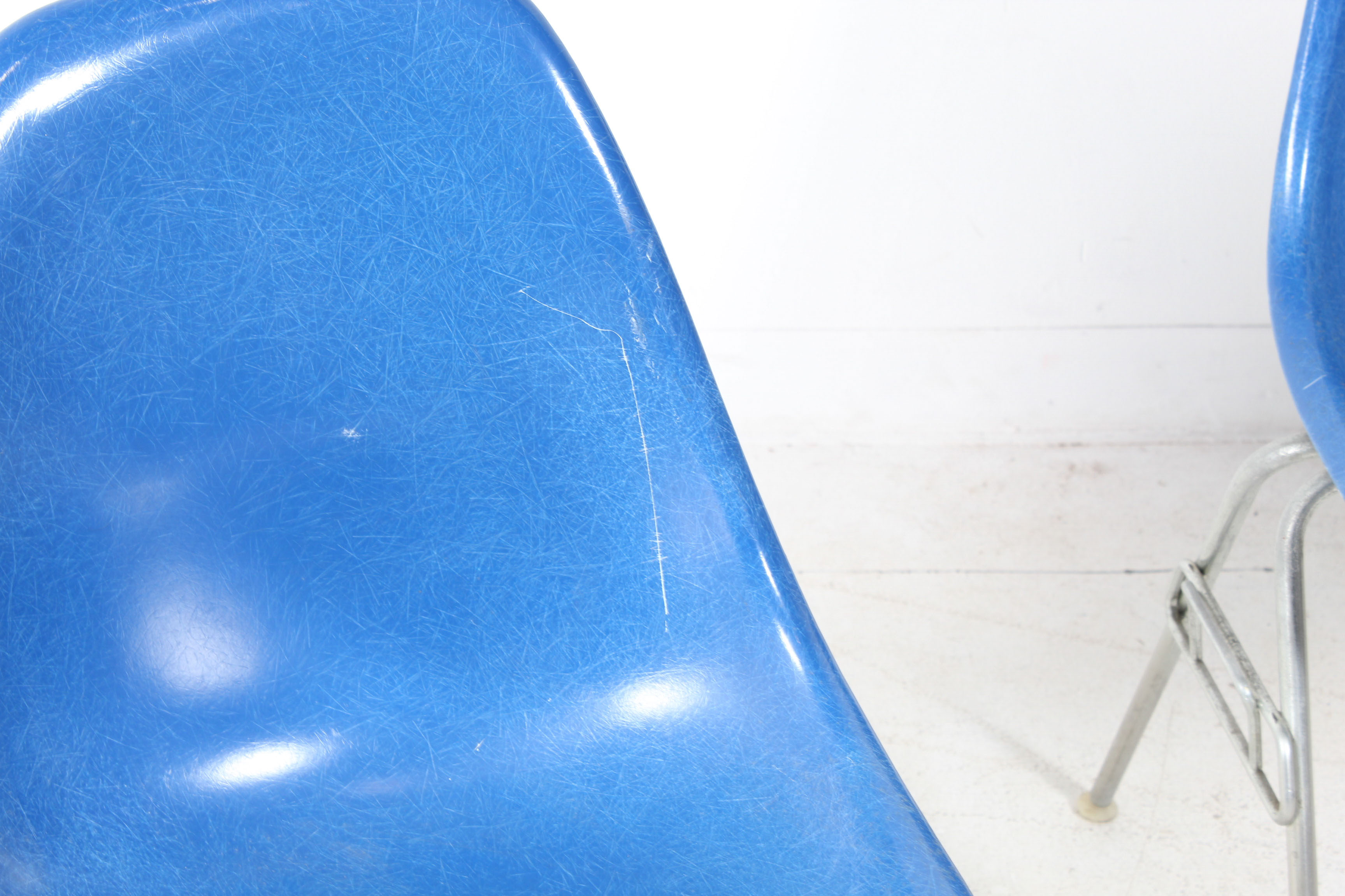 Mid Century Modern Eames for Herman Miller Fiberglass Bucket Chairs