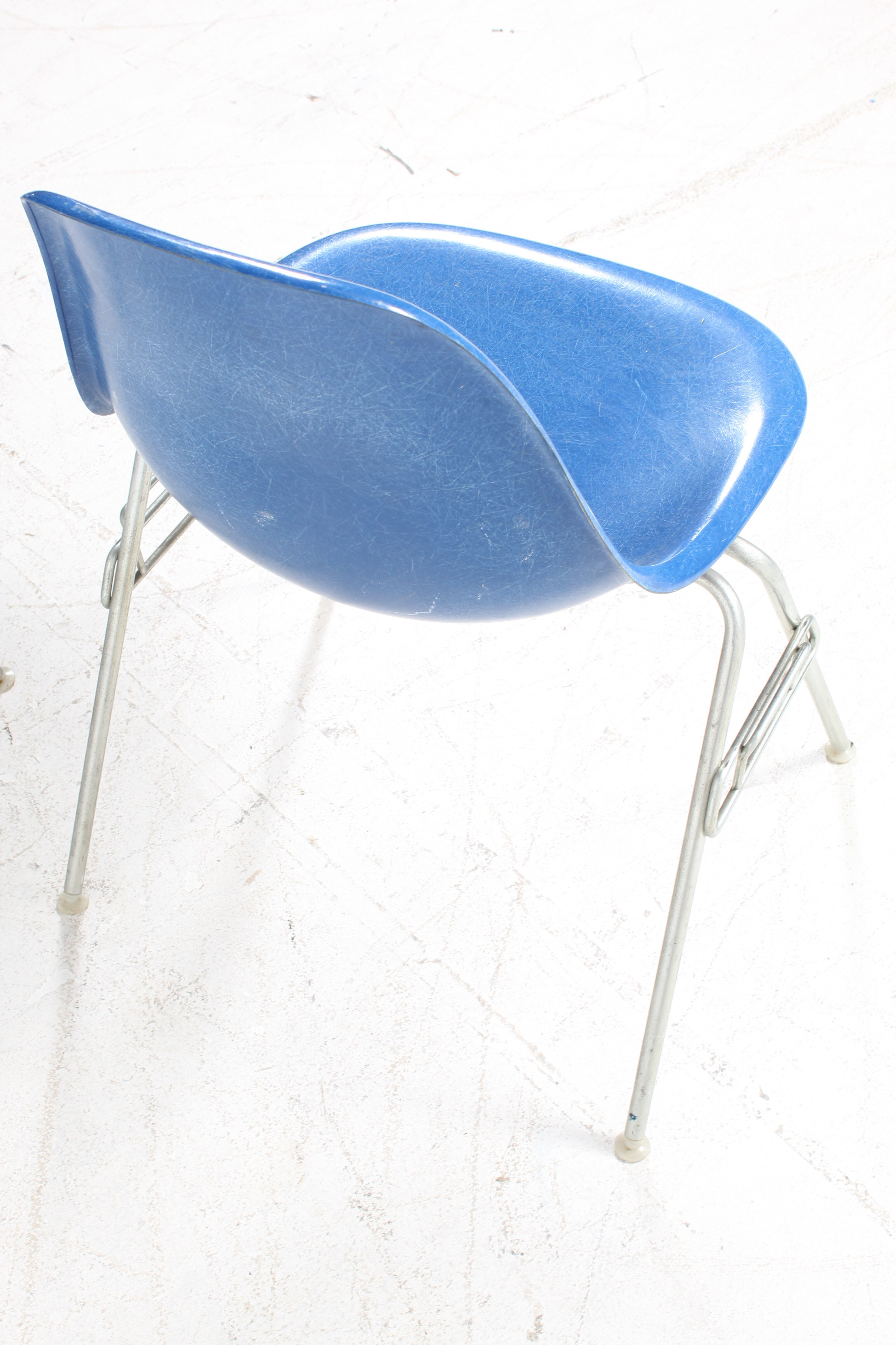 Mid Century Modern Eames for Herman Miller Fiberglass Bucket Chairs