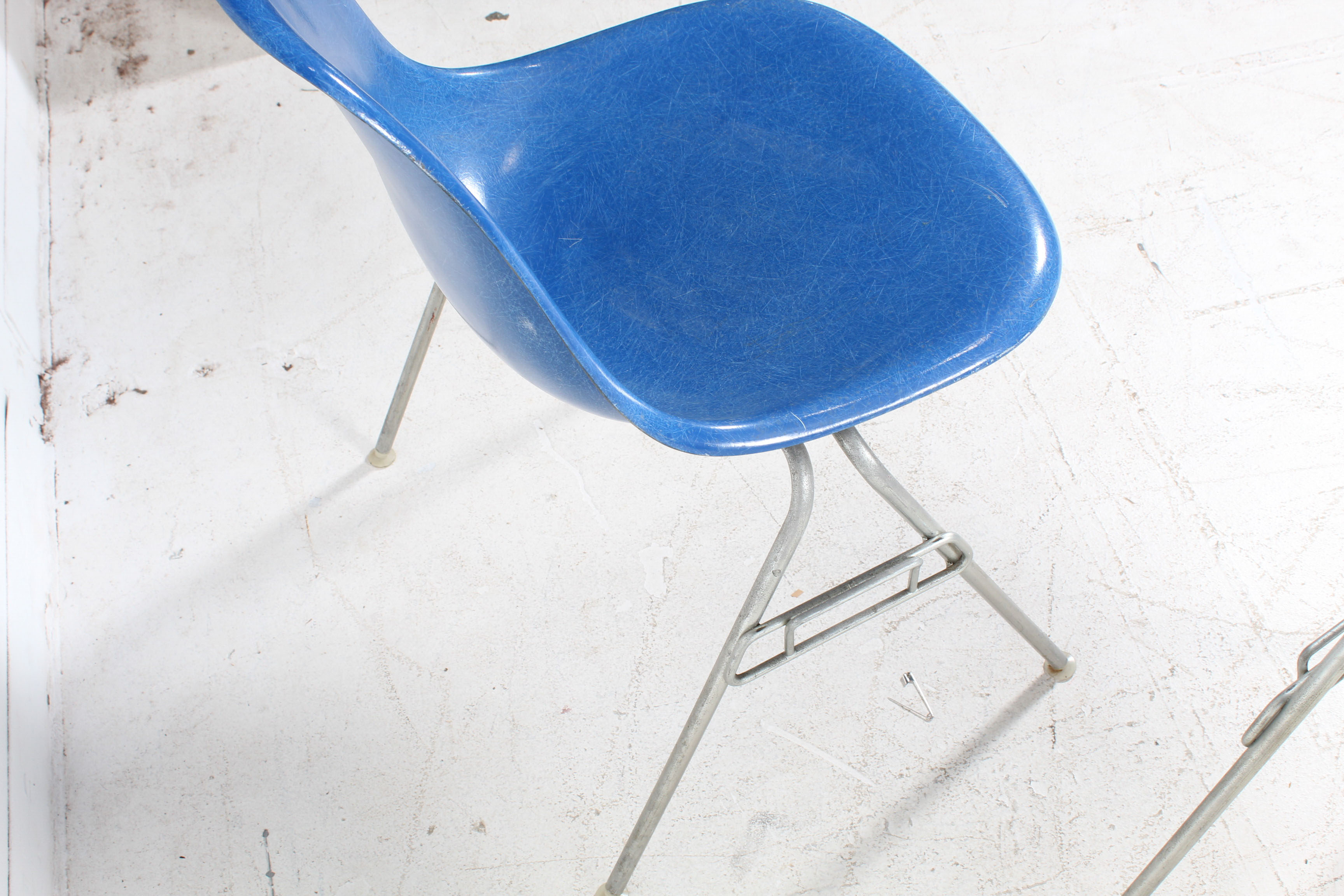 Mid Century Modern Eames for Herman Miller Fiberglass Bucket Chairs