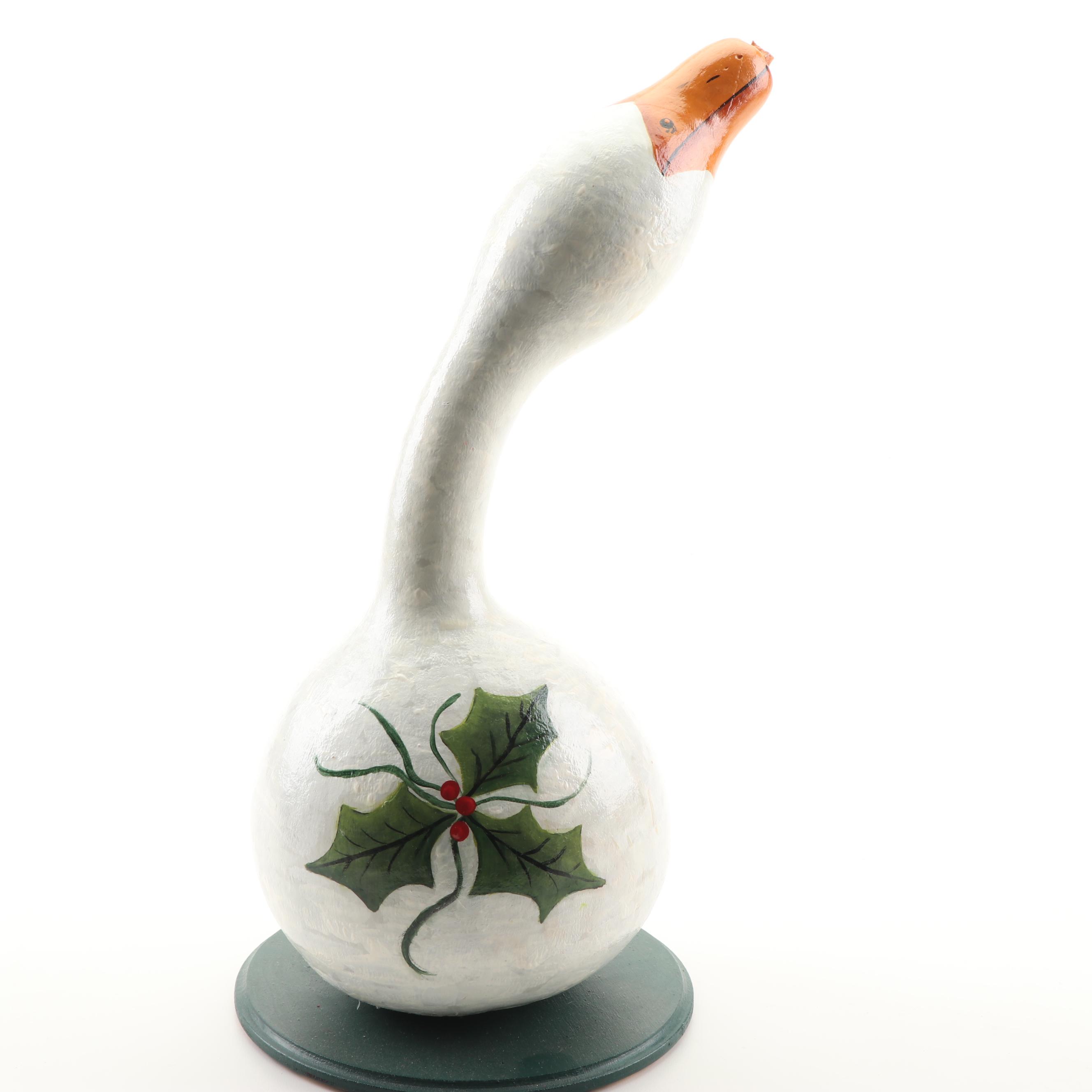 Hand-Painted Gourds by Susanne featuring Wintry and Frog Motifs