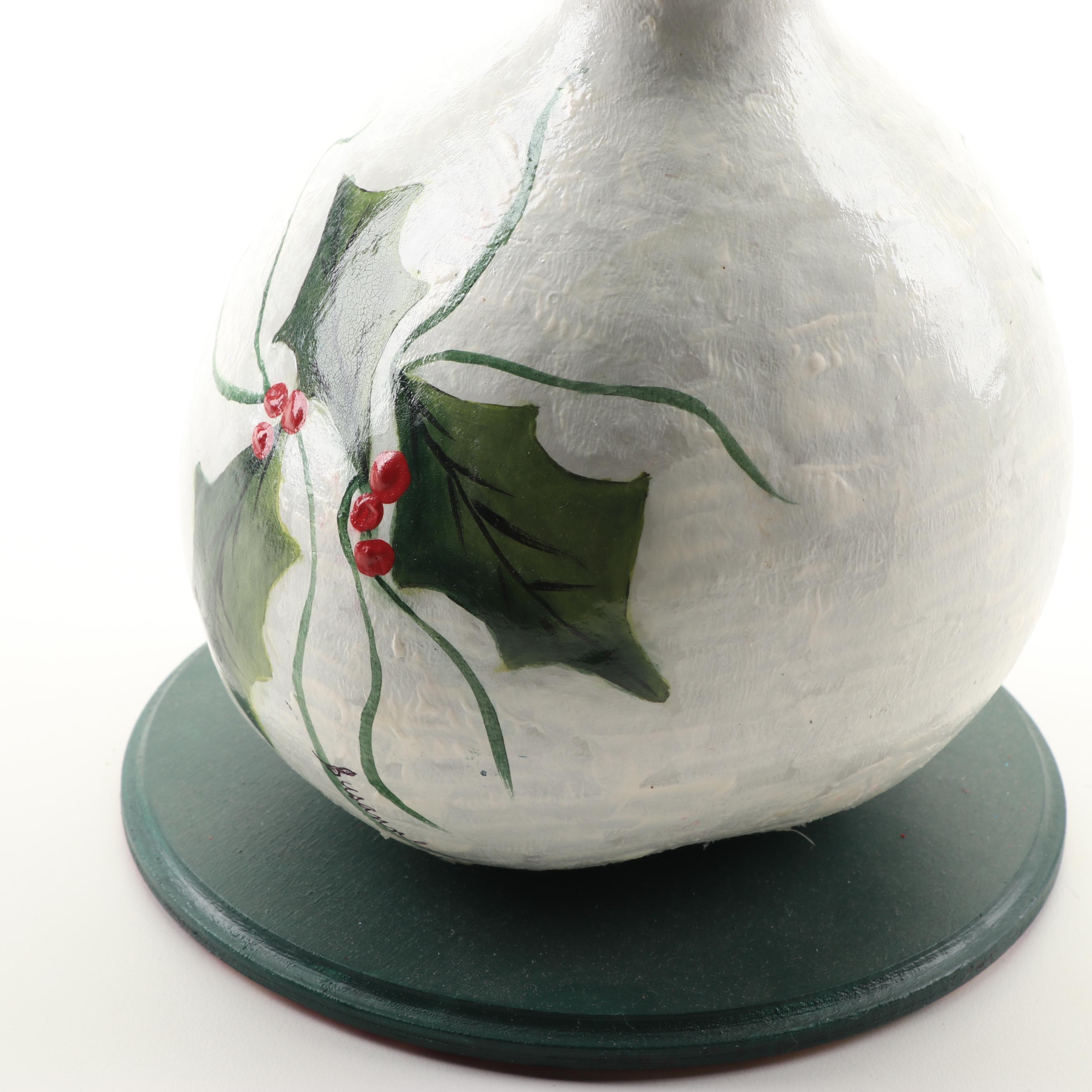 Hand-Painted Gourds by Susanne featuring Wintry and Frog Motifs