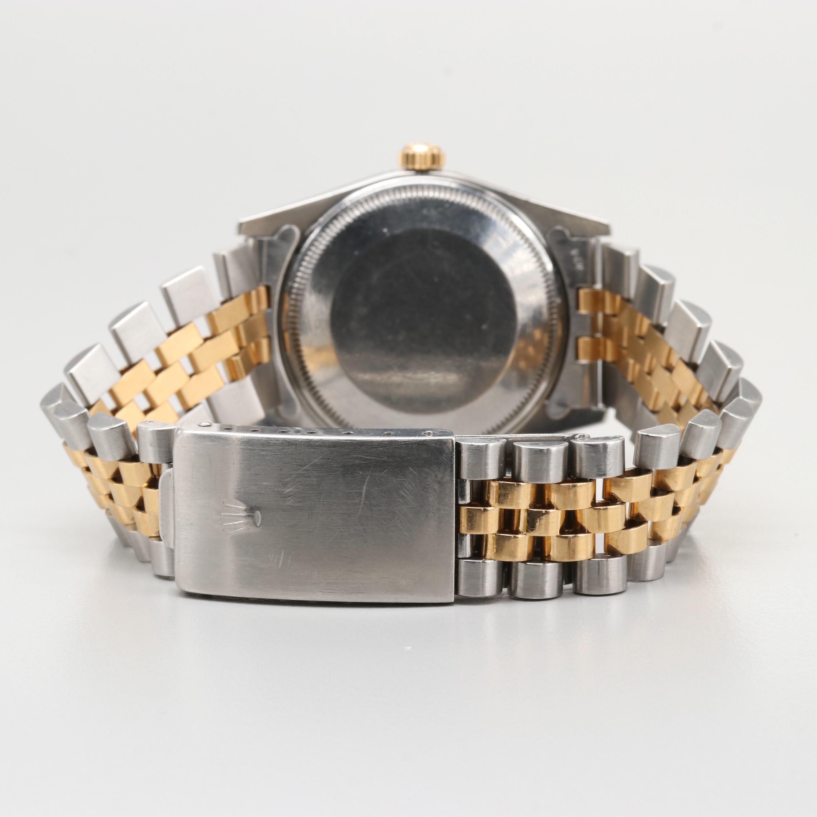 Rolex Oyster Perpetual Date 18K Yellow Gold and Stainless Steel Watch, 1983