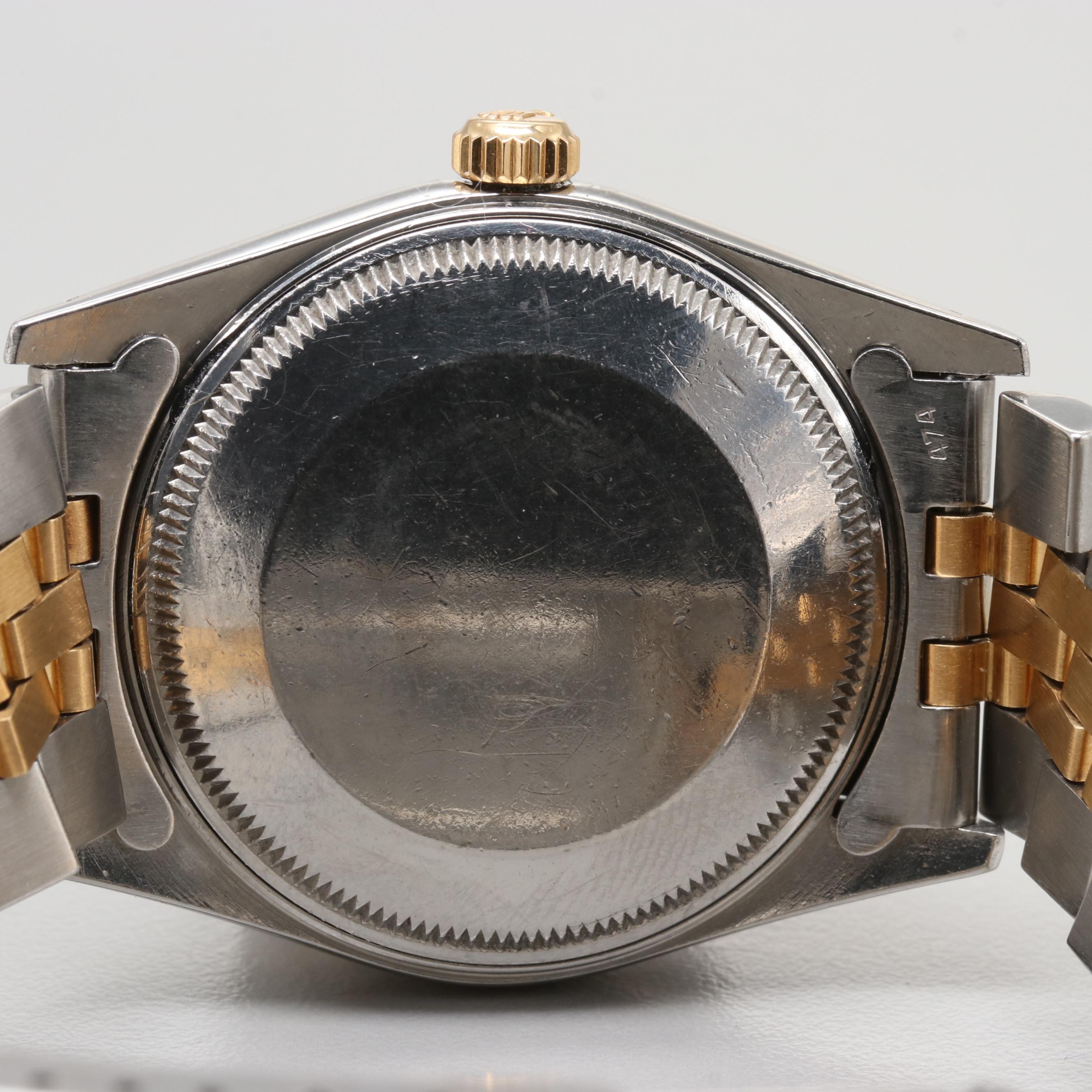 Rolex Oyster Perpetual Date 18K Yellow Gold and Stainless Steel Watch, 1983