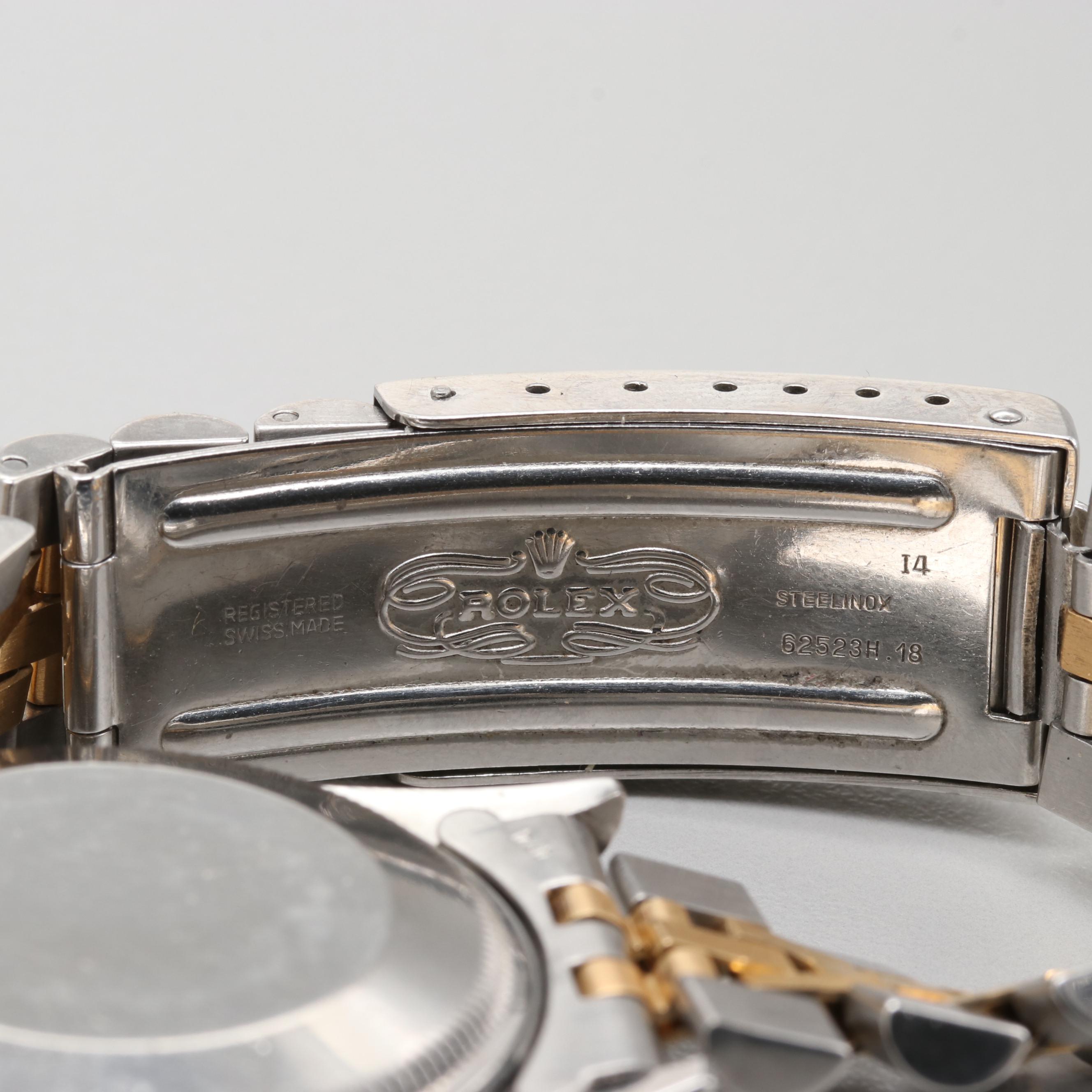 Rolex Oyster Perpetual Date 18K Yellow Gold and Stainless Steel Watch, 1983