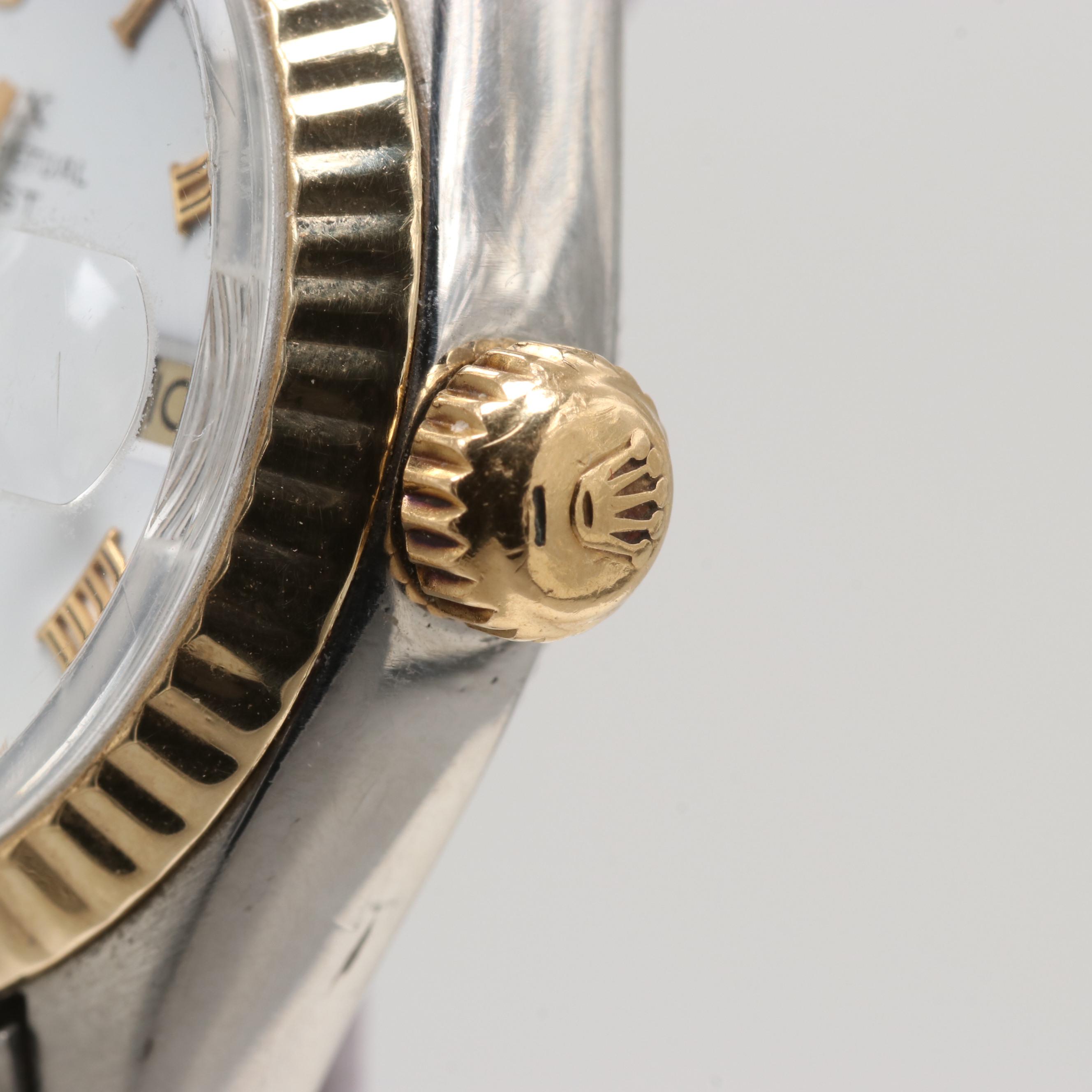 Rolex Datejust 18K Yellow Gold and Stainless Steel Automatic Watch, 1979