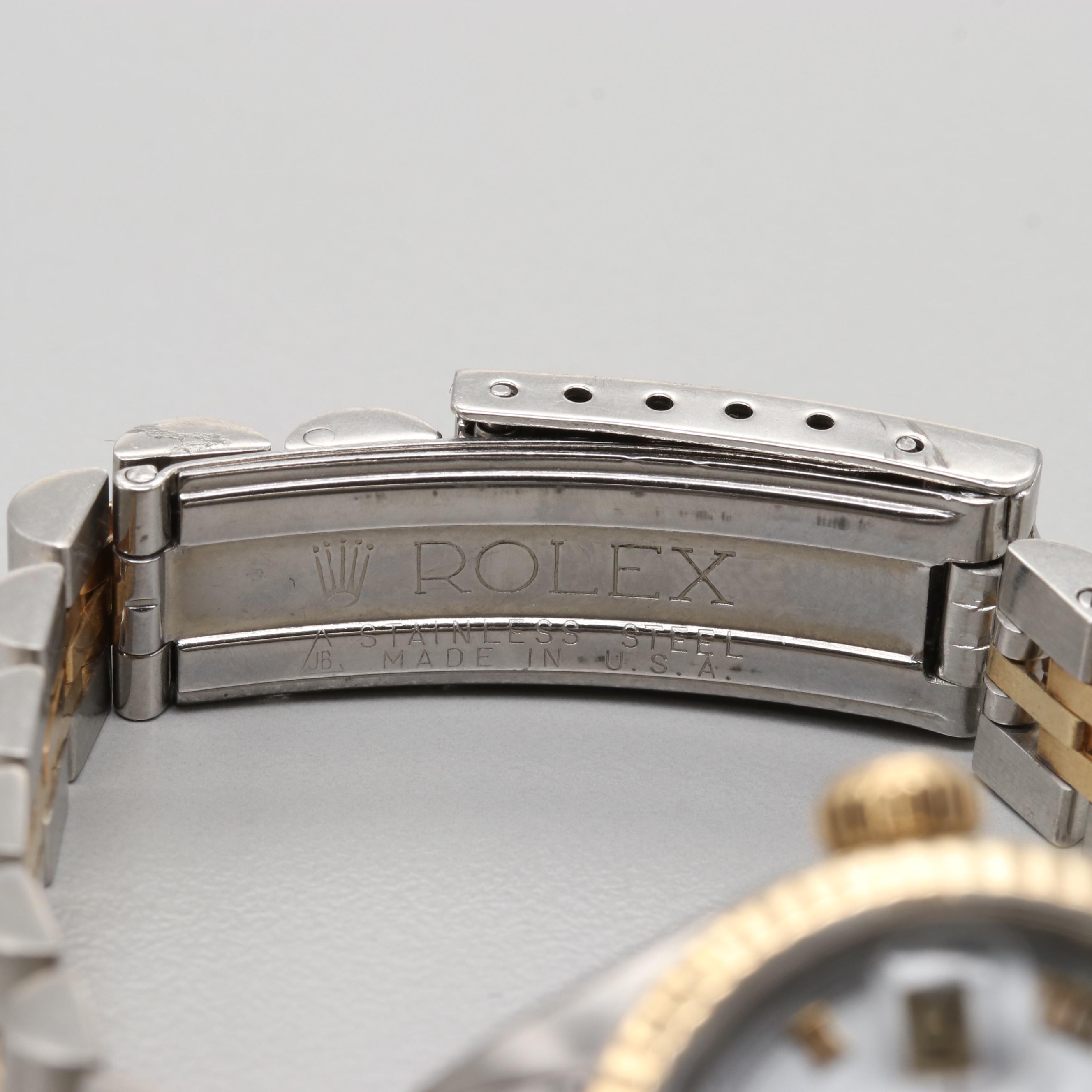 Rolex Datejust 18K Yellow Gold and Stainless Steel Automatic Watch, 1979