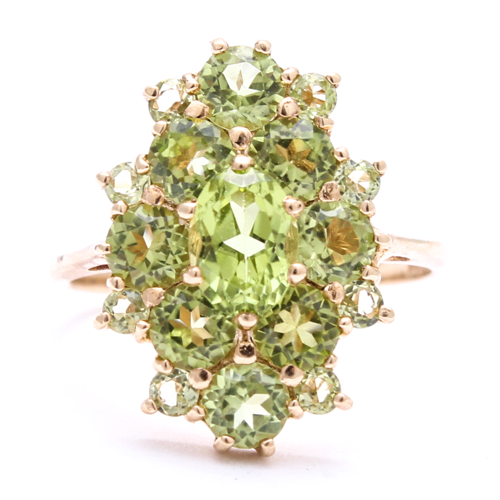 10K Yellow Gold Peridot Ring