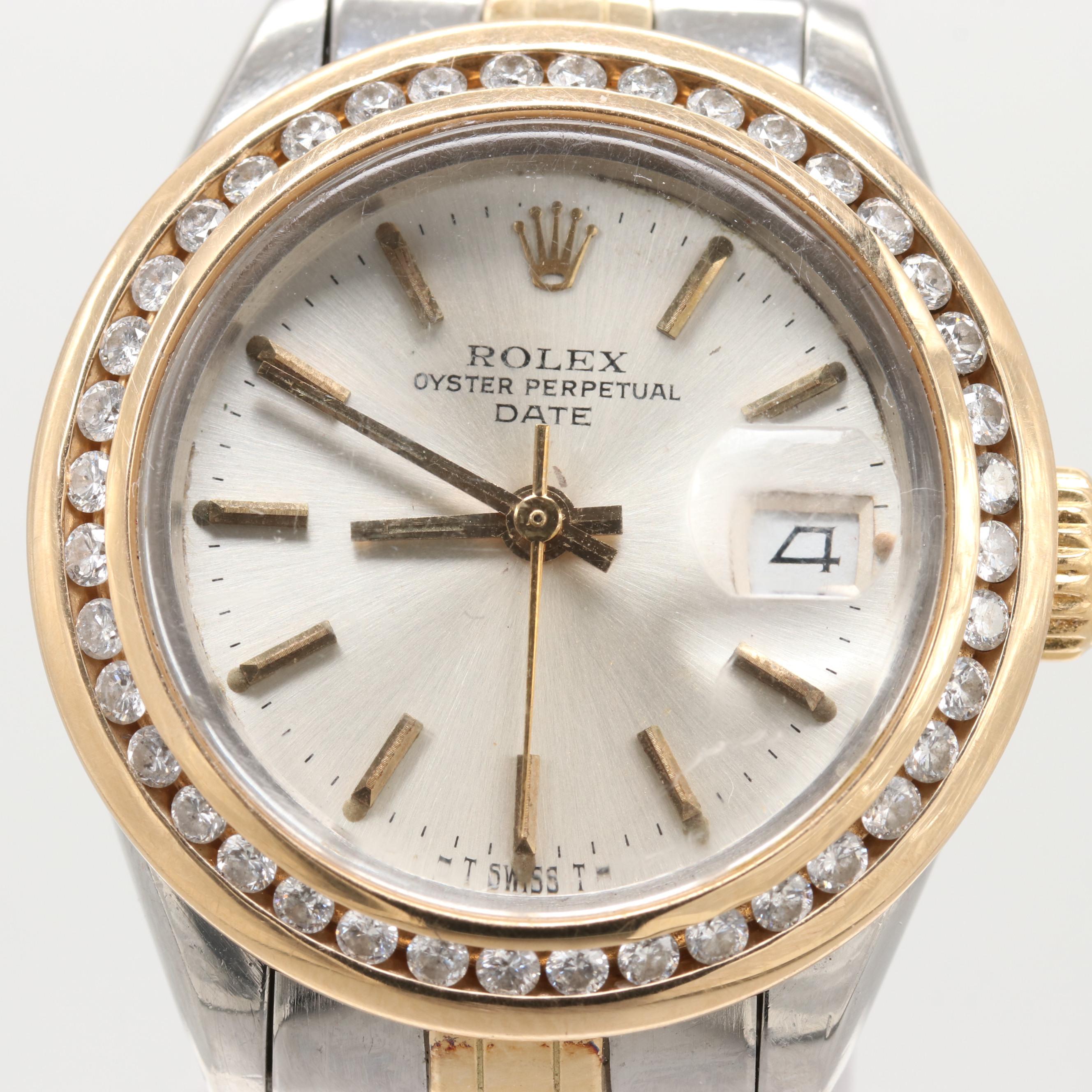 Rolex Stainless Steel and 14K Yellow Gold Diamond Watch, 1979