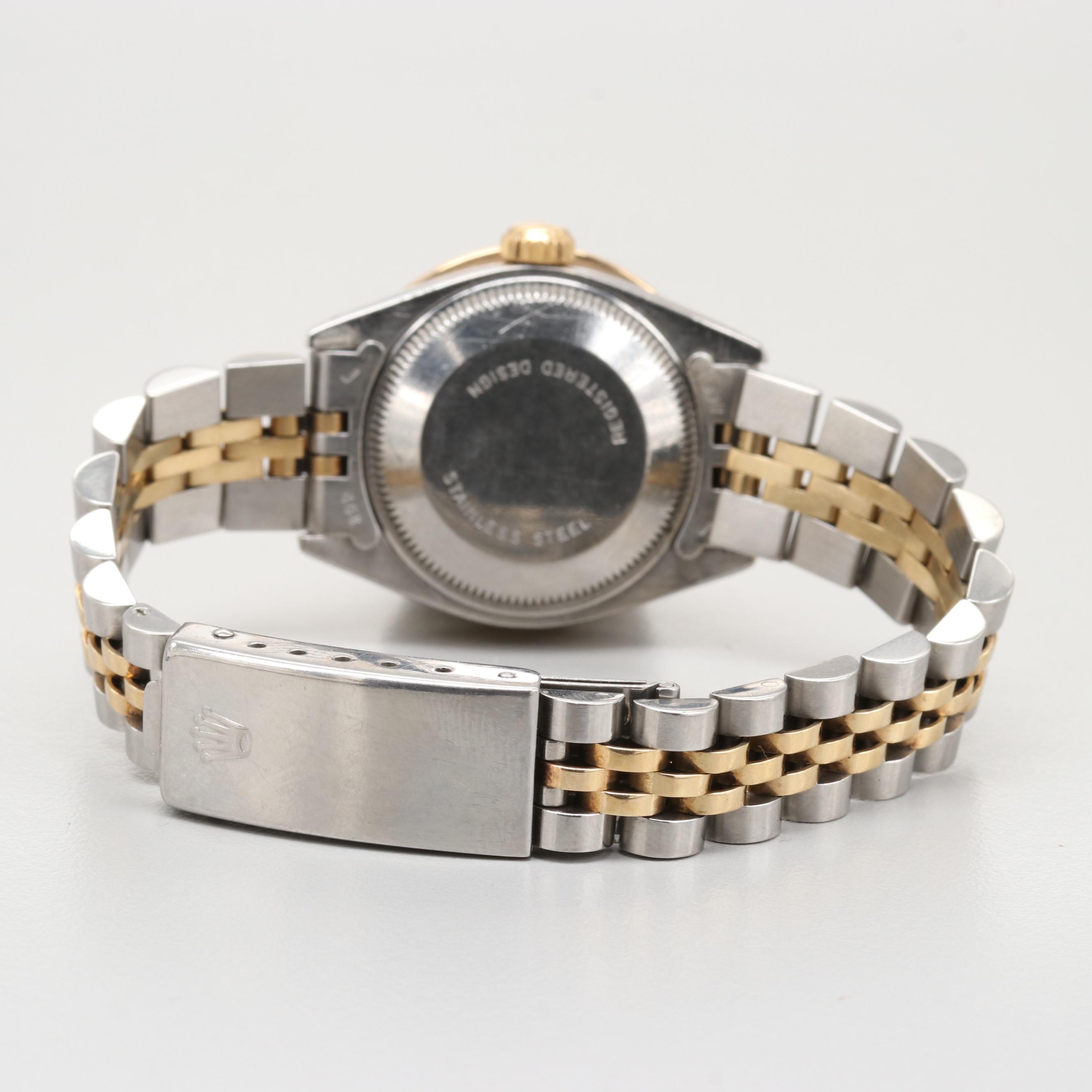 Rolex Stainless Steel and 14K Yellow Gold Diamond Watch, 1979