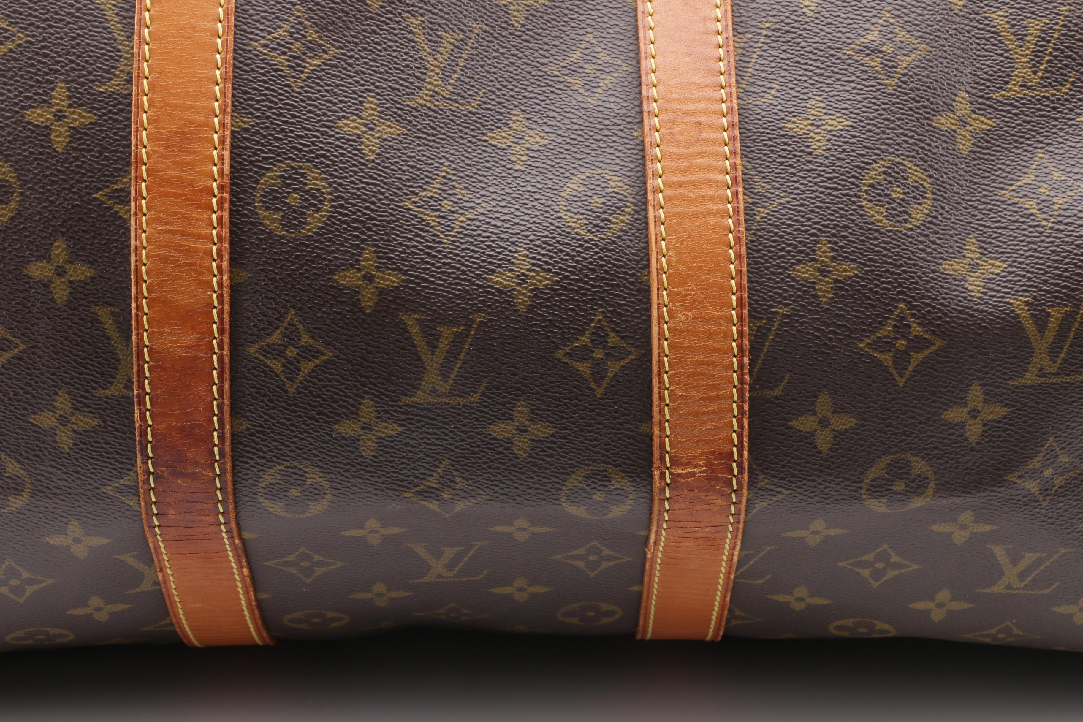 1995 Vintage Louis Vuitton Paris Monogram Canvas Keepall Duffle