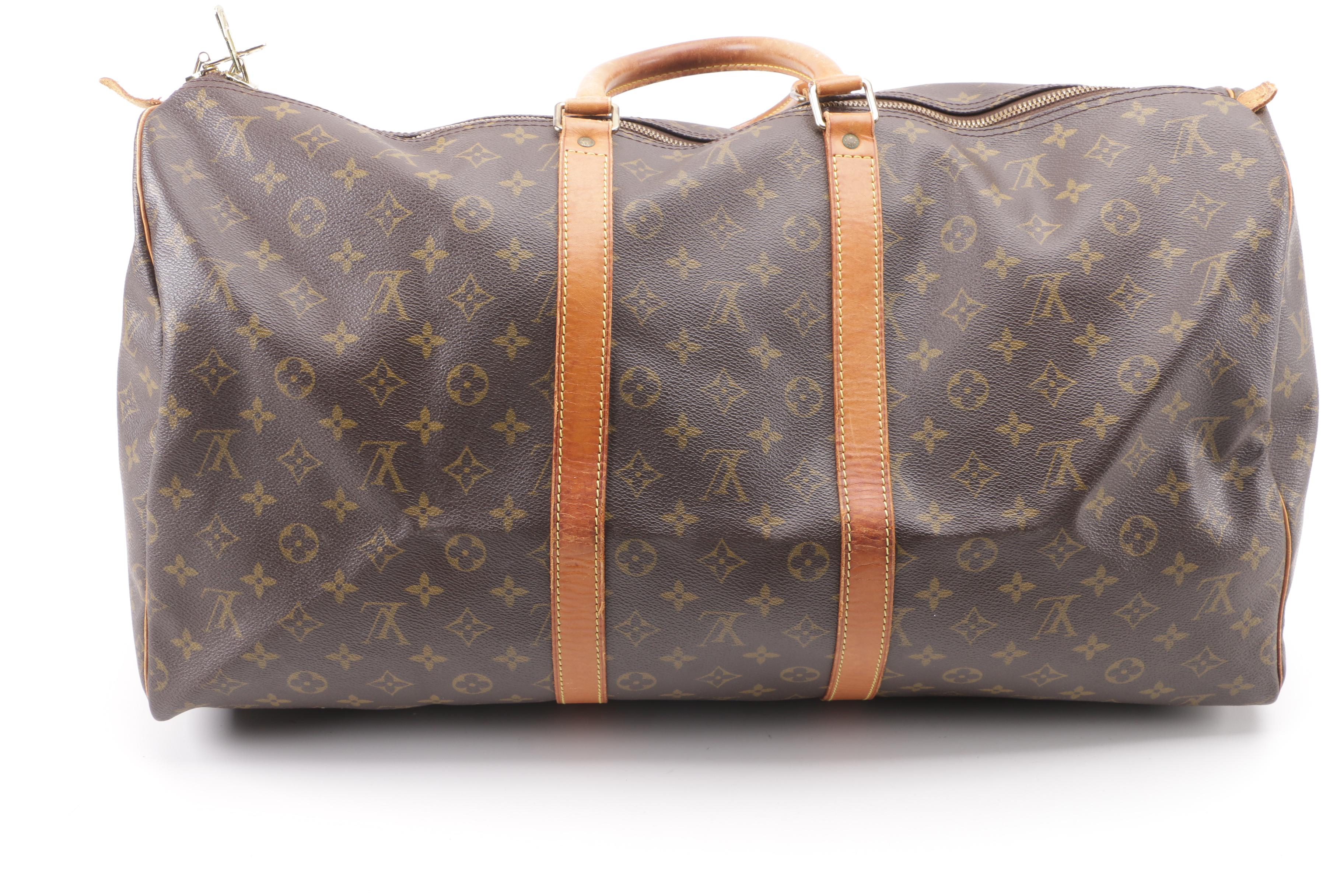 1995 Vintage Louis Vuitton Paris Monogram Canvas Keepall Duffle