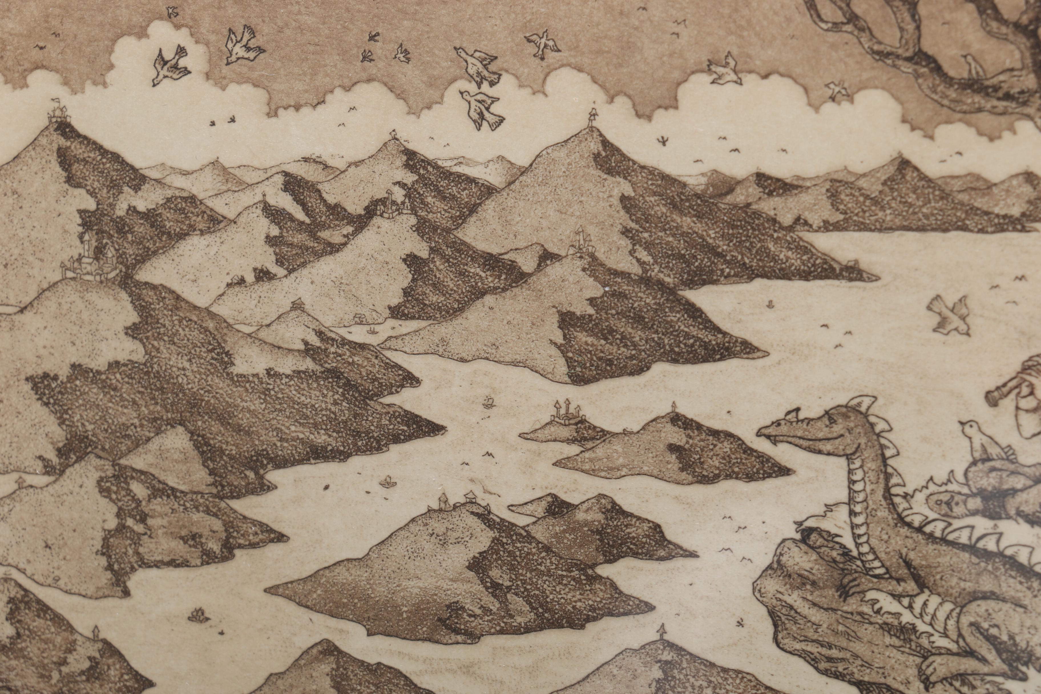 William Cox Limited Edition Etching "Morning Song"