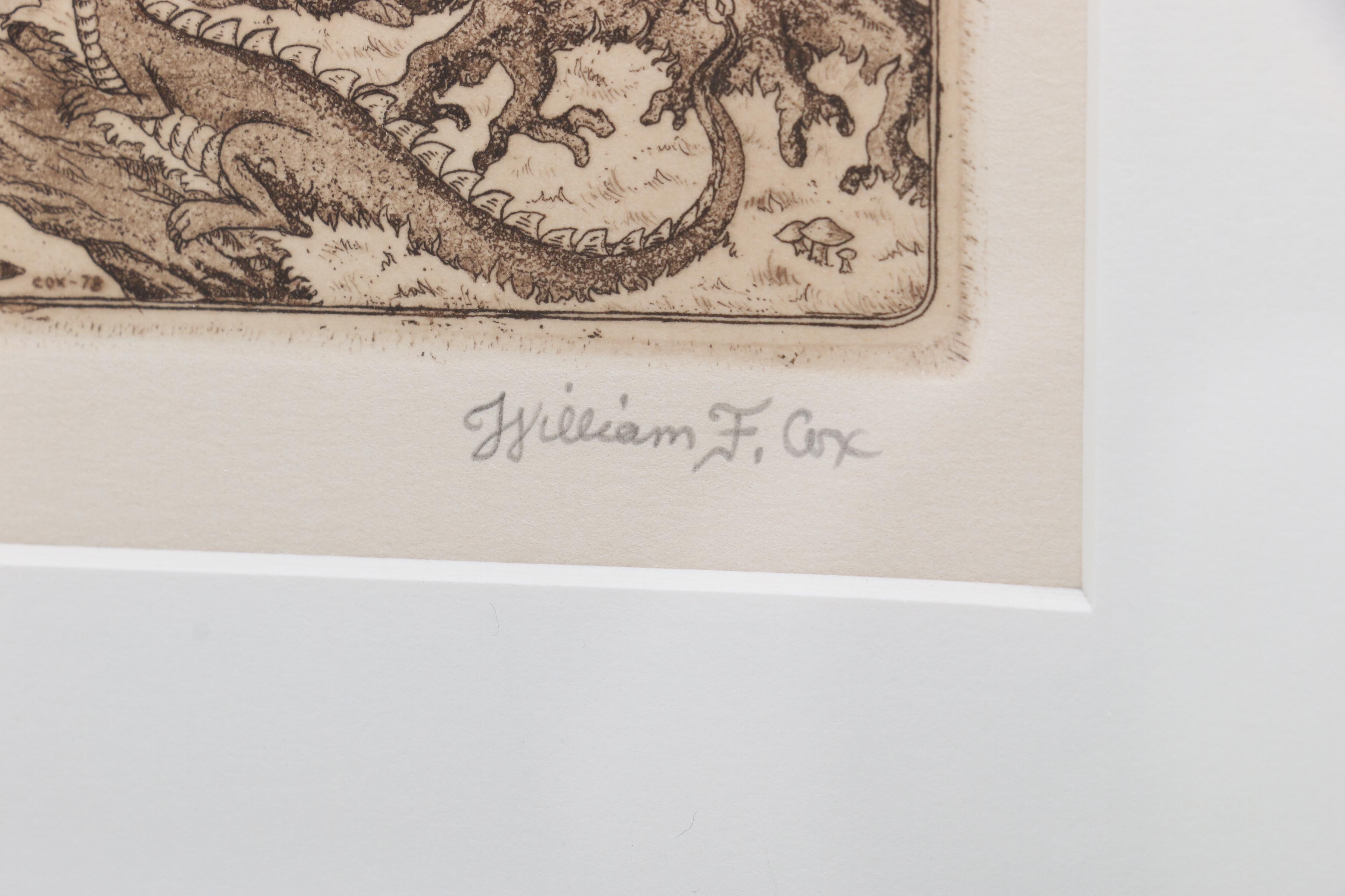 William Cox Limited Edition Etching "Morning Song"