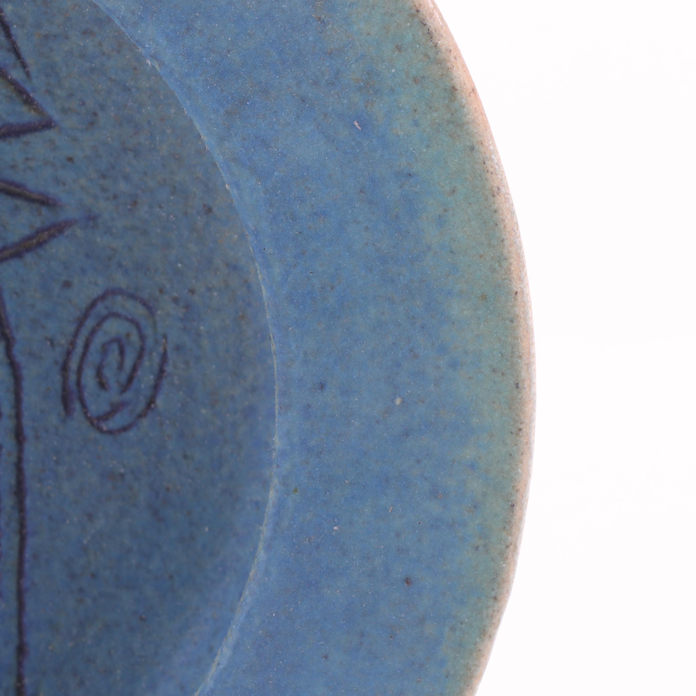 Edwin and Mary Scheier Abstract Stoneware Bowl, circa 1965