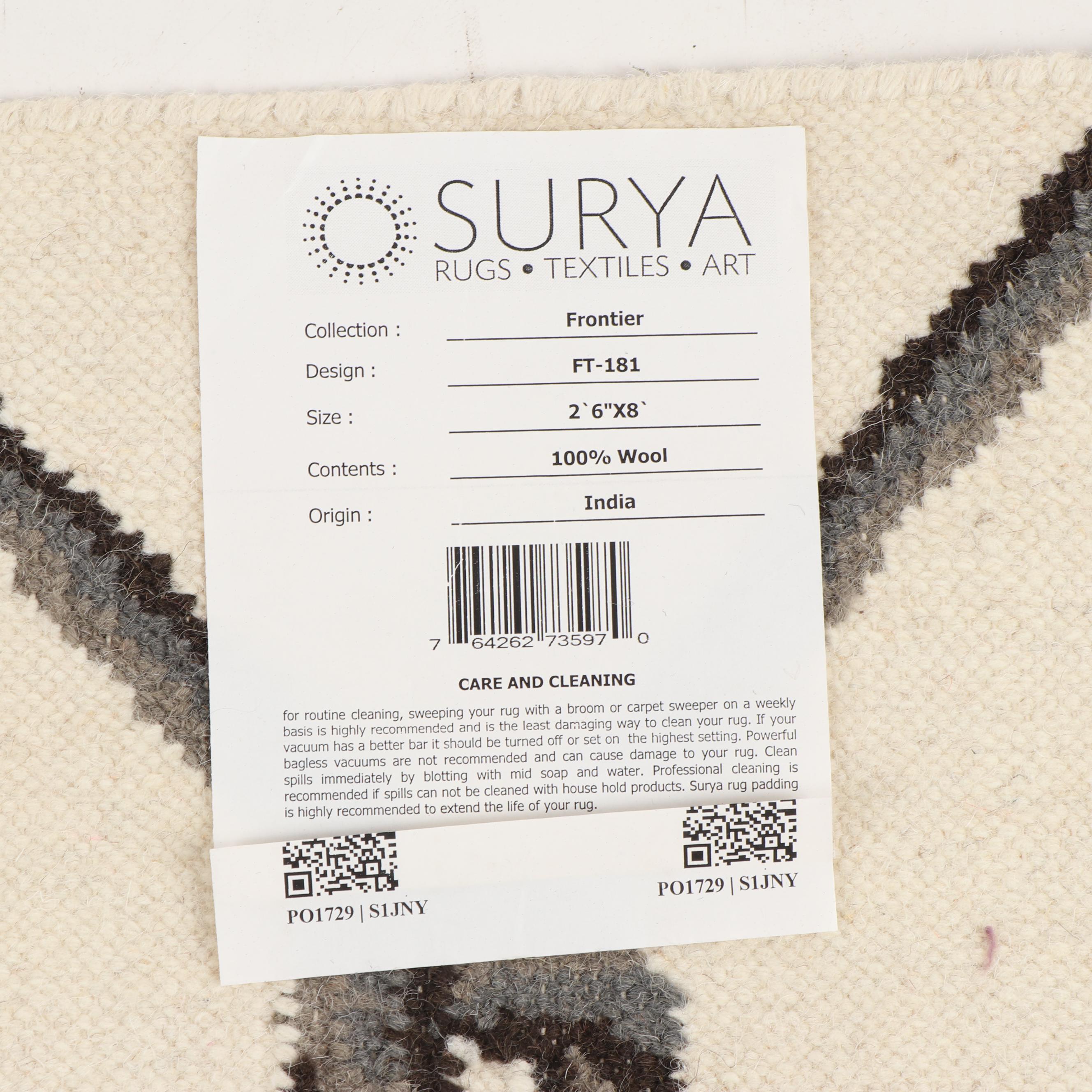 Handwoven Indian Surya "Frontier" Wool Runner