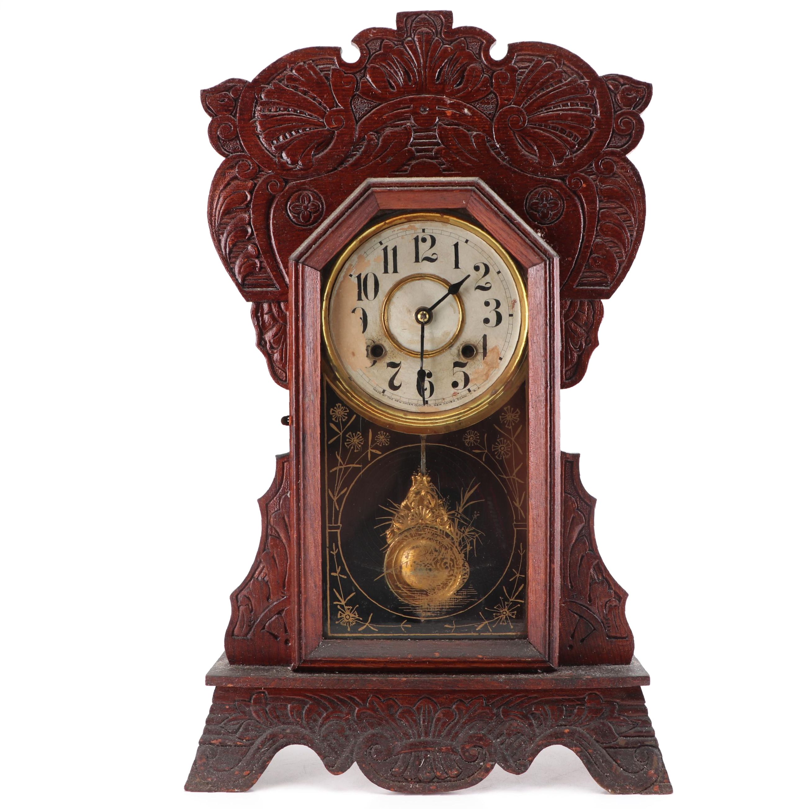 New Haven Gingerbread Mantel Clock, Early 20th Century
