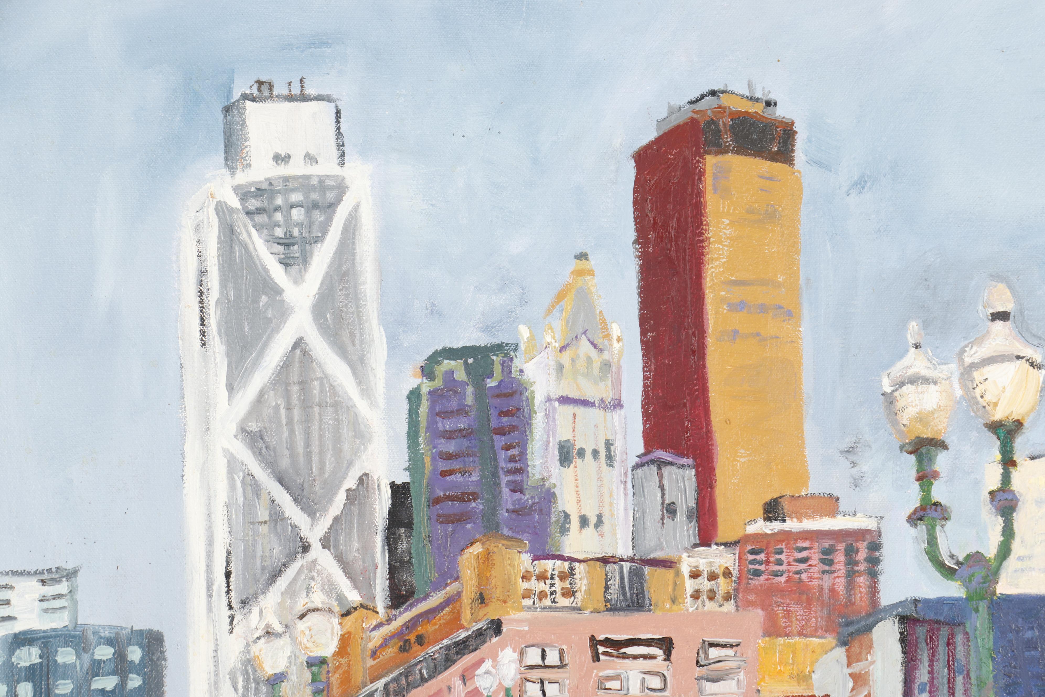 S. Rodwan Oil Painting "A View" Inscribed by Joan Cusack