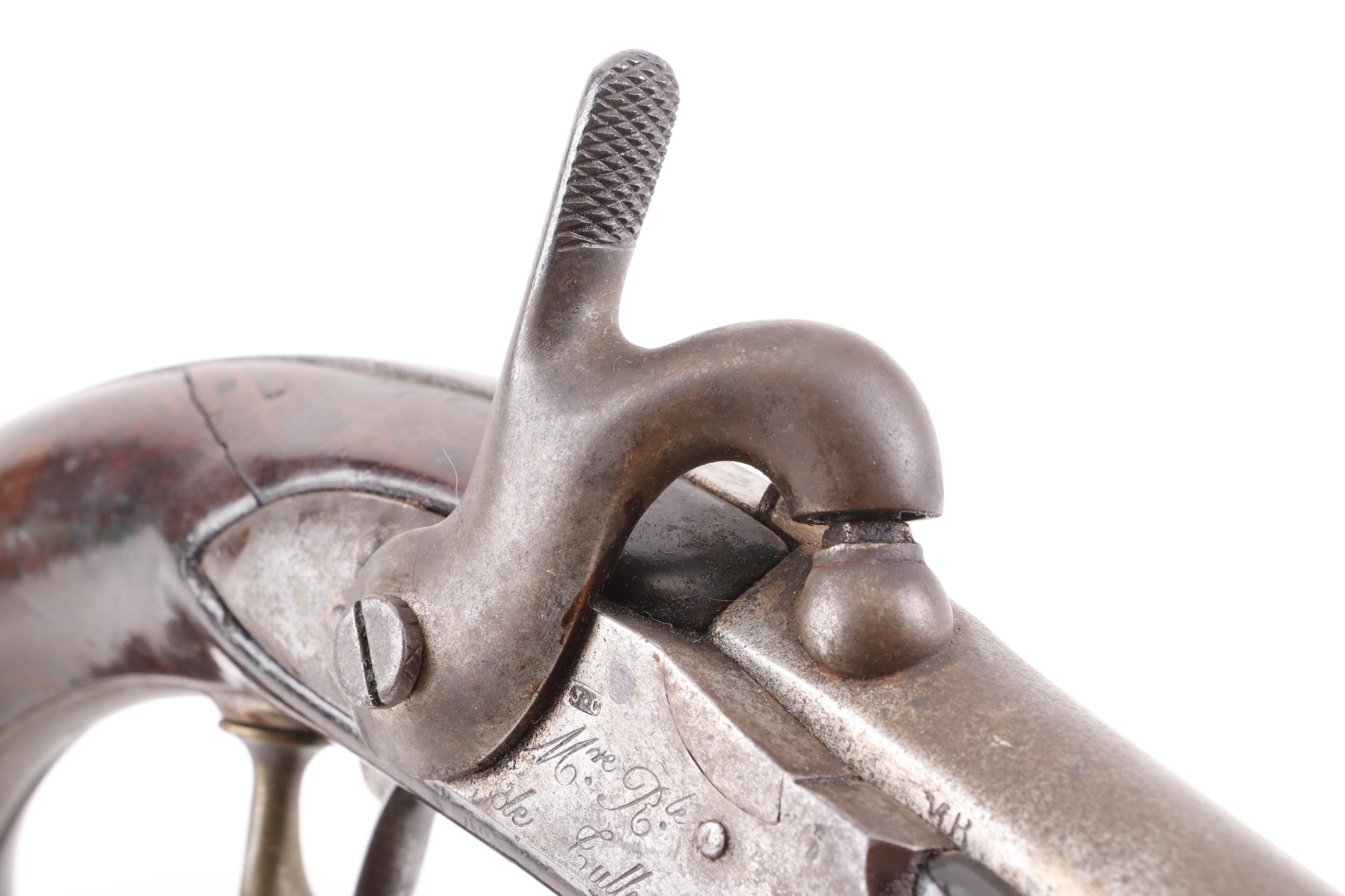 French Tulle M1822 Percussion Conversion Pistol, Early to Mid 19th Century