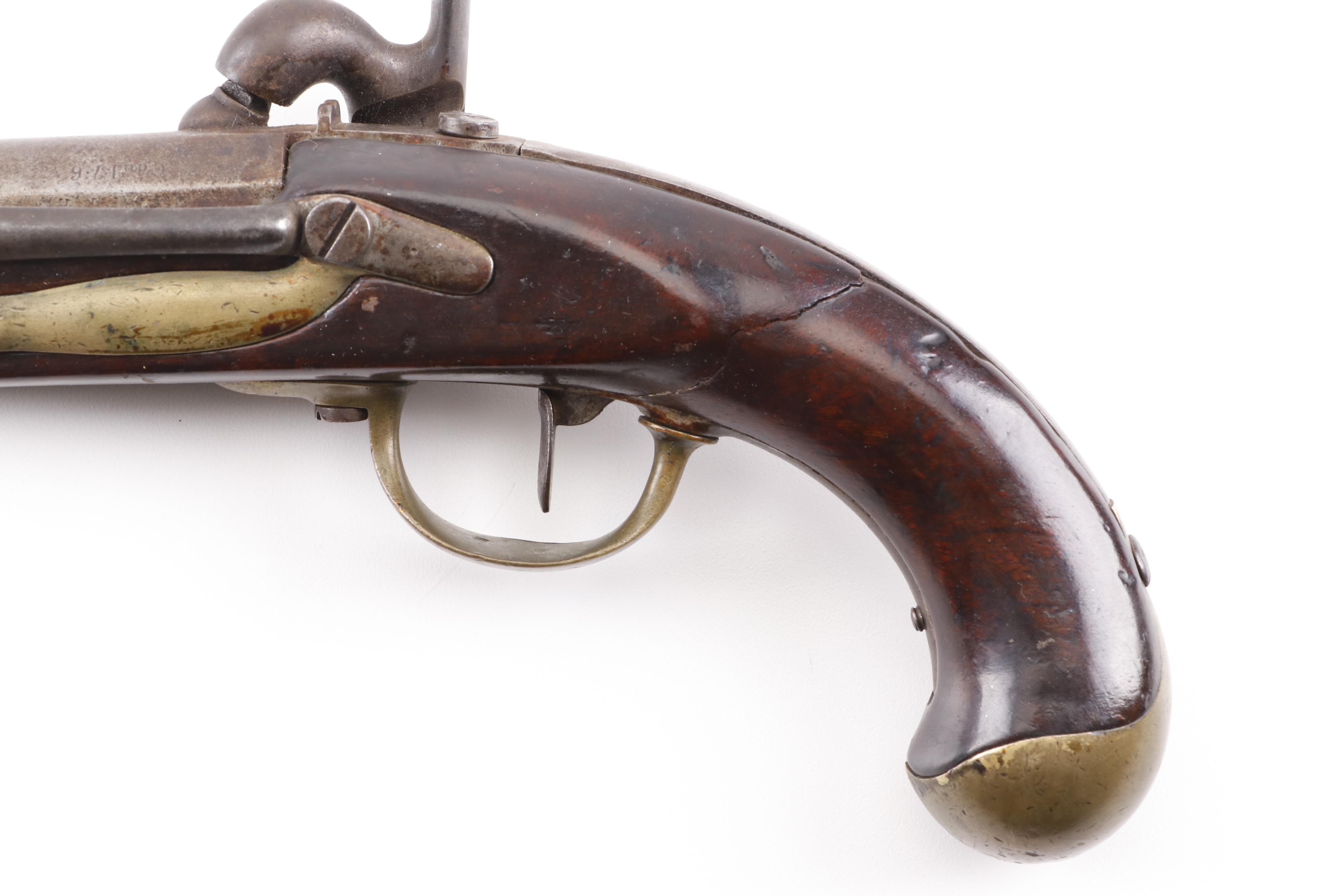French Tulle M1822 Percussion Conversion Pistol, Early to Mid 19th Century