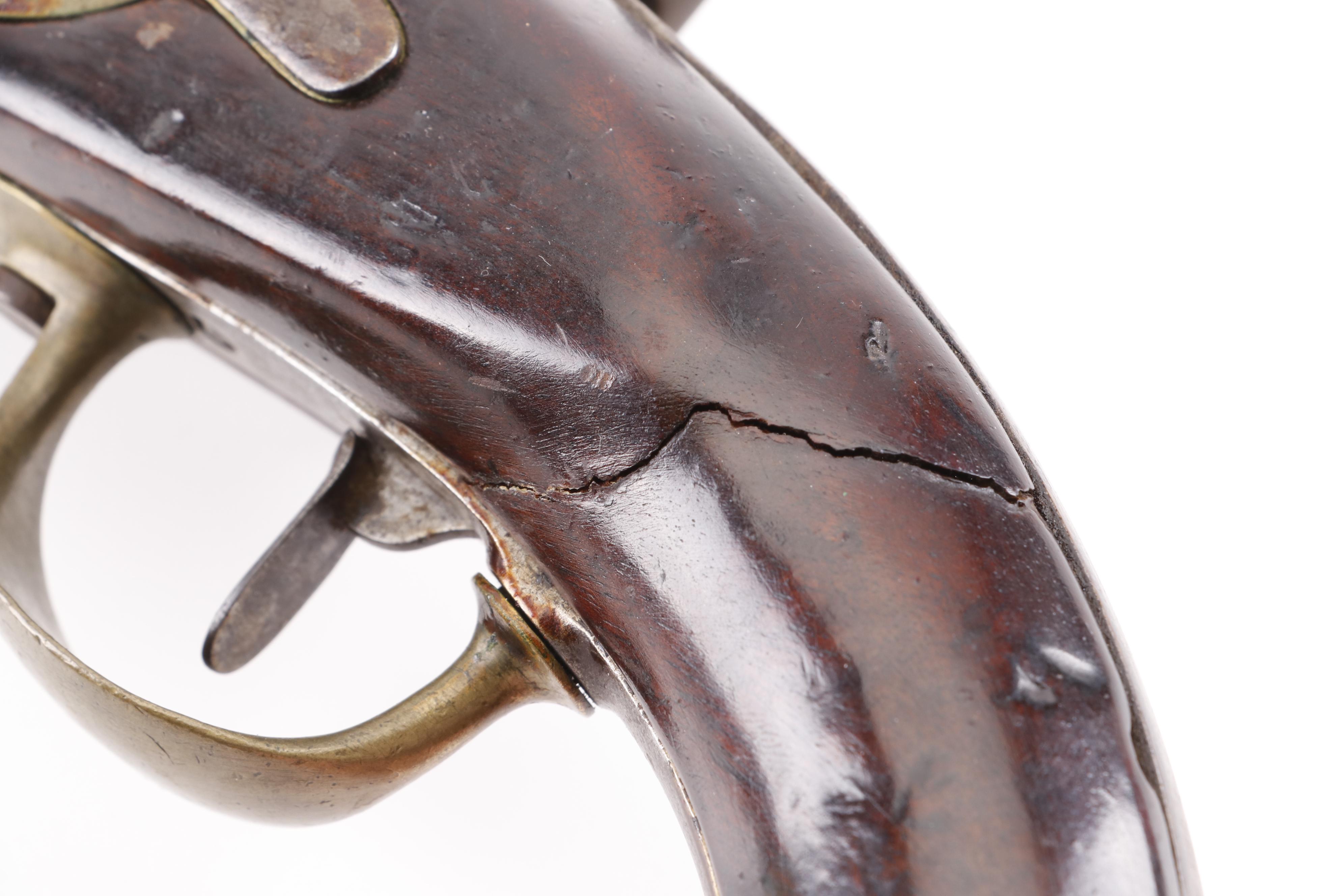 French Tulle M1822 Percussion Conversion Pistol, Early to Mid 19th Century