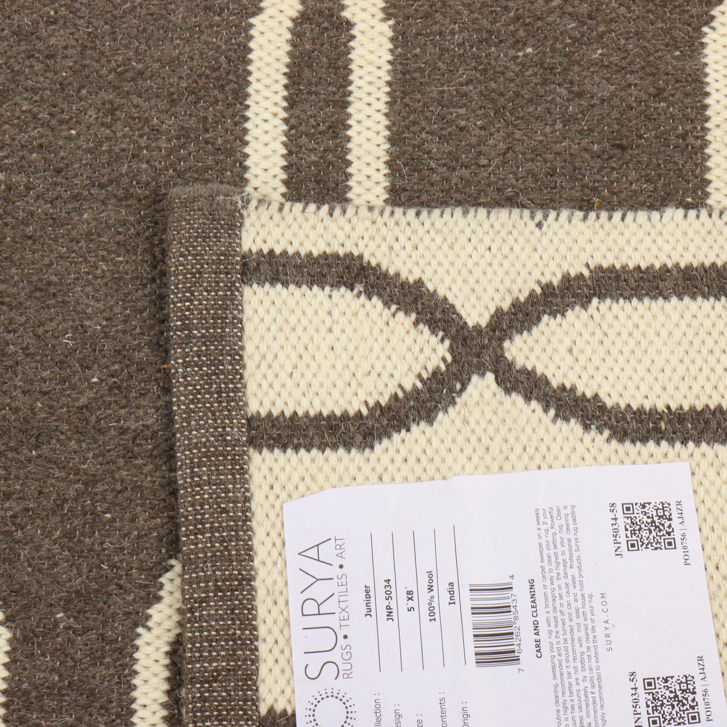 Handwoven Indian Surya "Juniper" Wool Rug