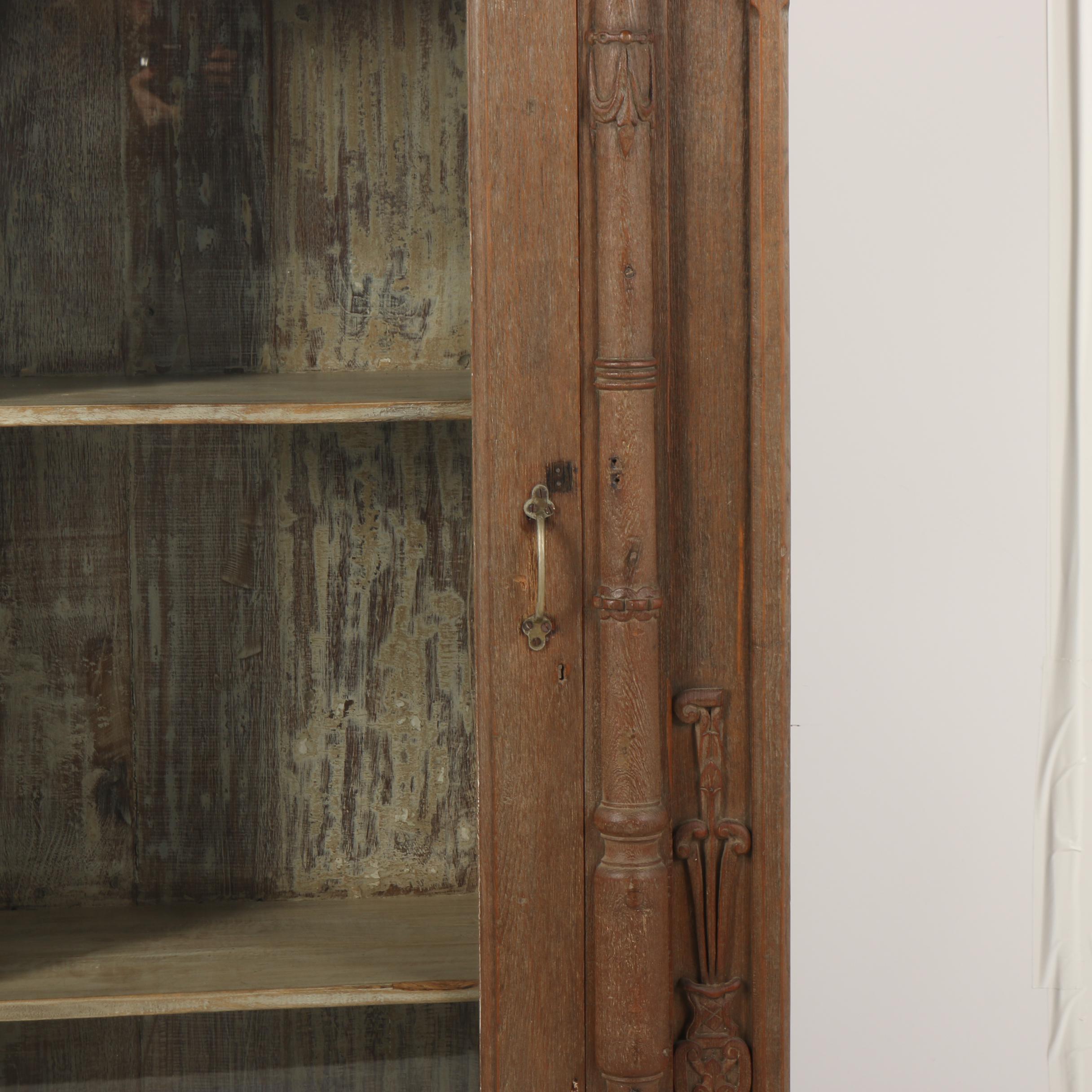 Aesthetic Movement Oak Bookcase with Inset Tiles, Late 19th Century