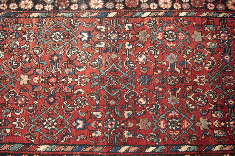 Hand-Knotted Persian Hamadan Wool Runner